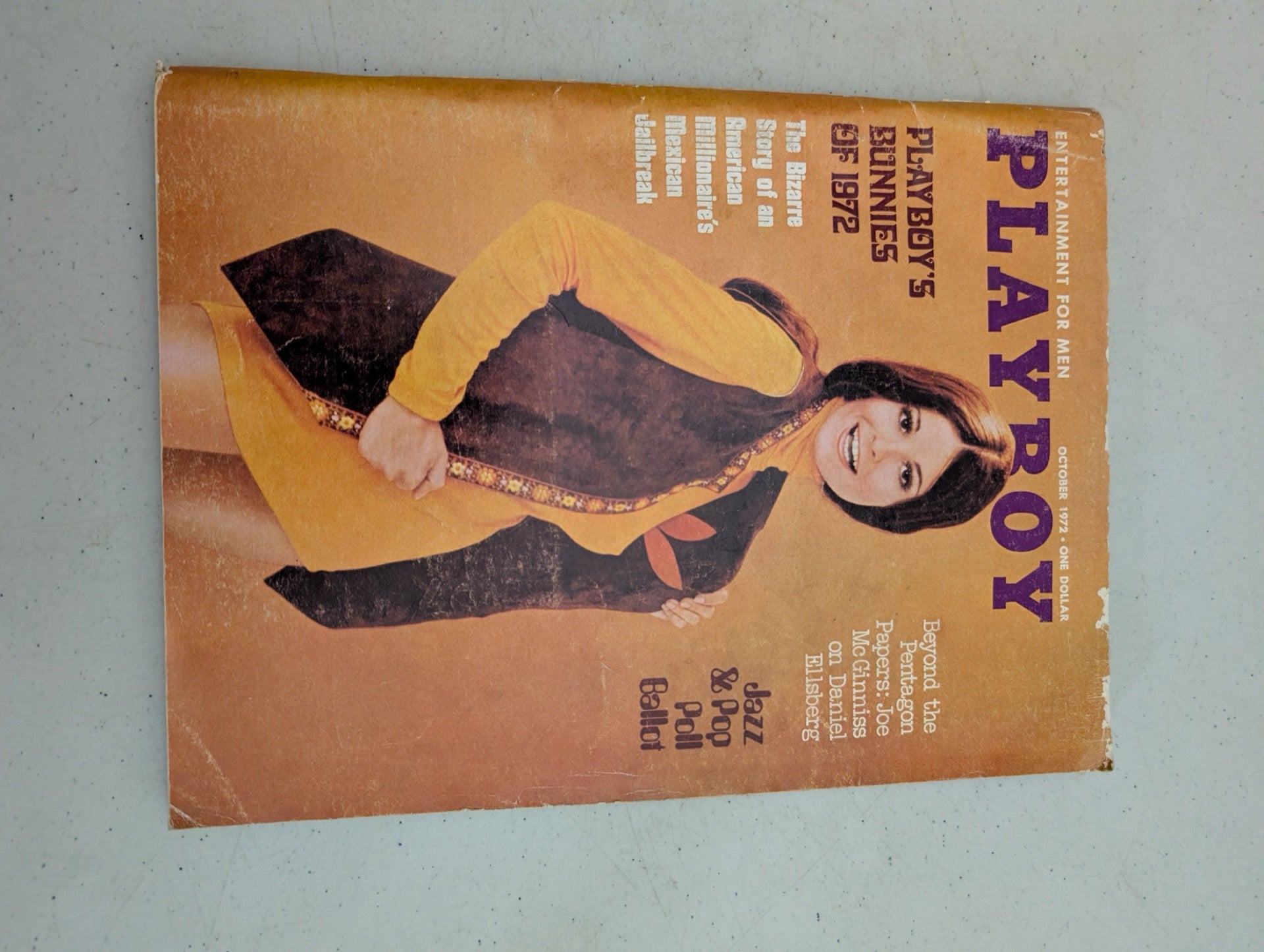 Front cover of vintage October 1972 Playboy Magazine