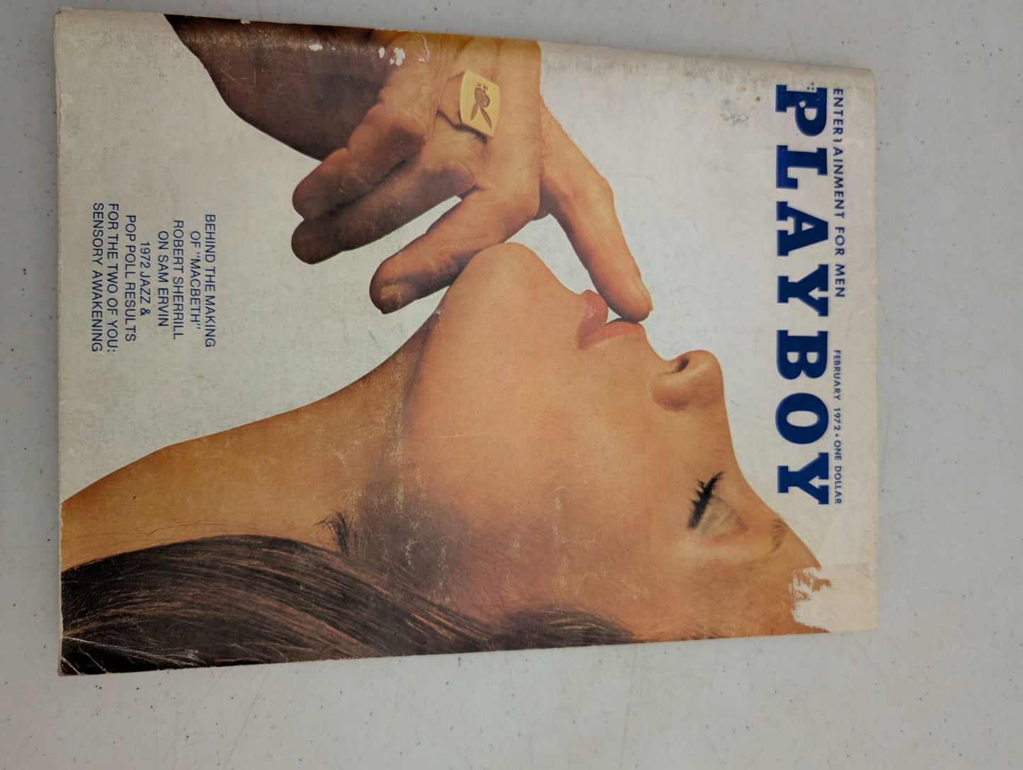 Front cover of vintage February 1972 Playboy Magazine