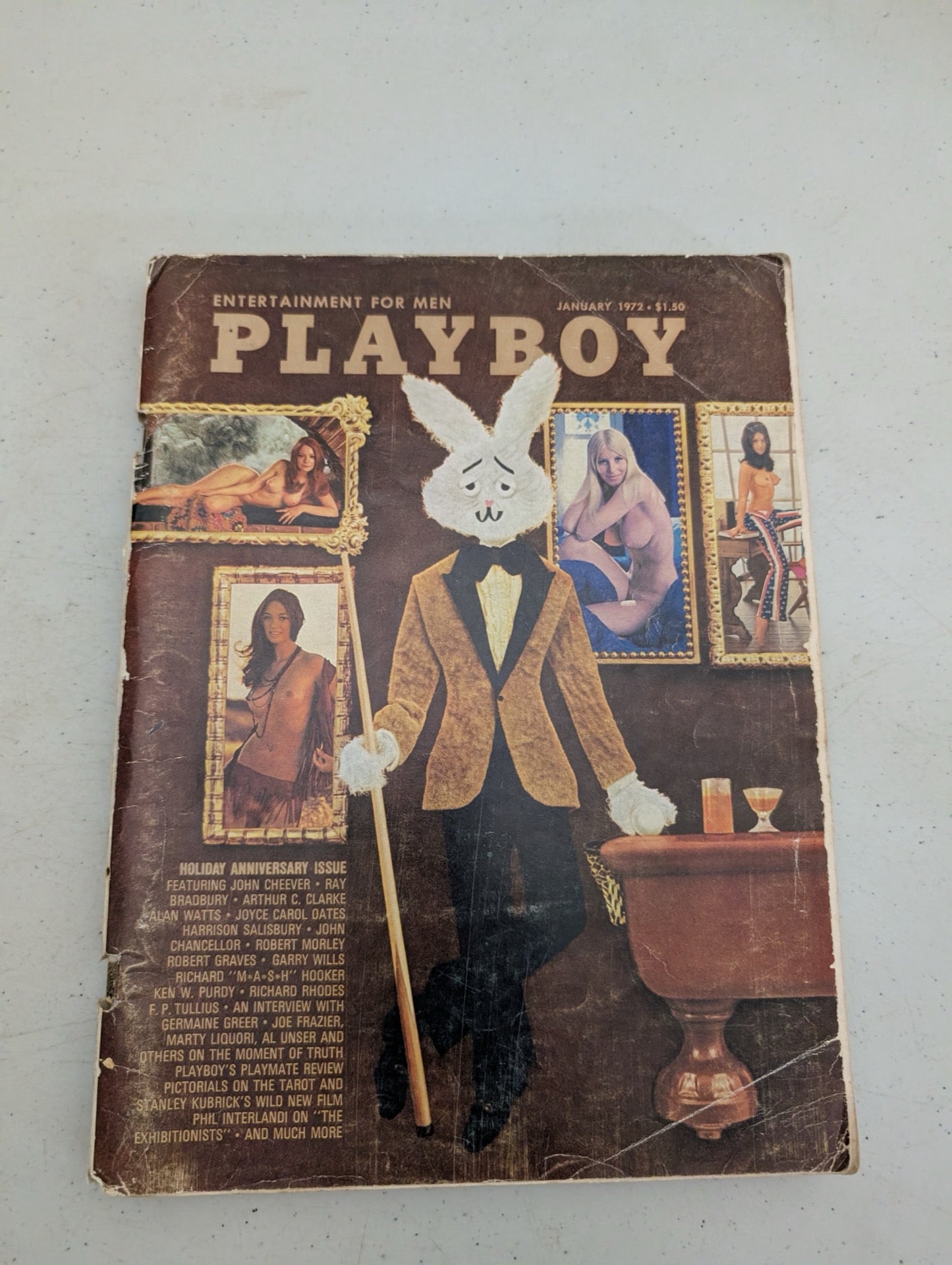 Front cover of vintage January 1972 Playboy Magazine
