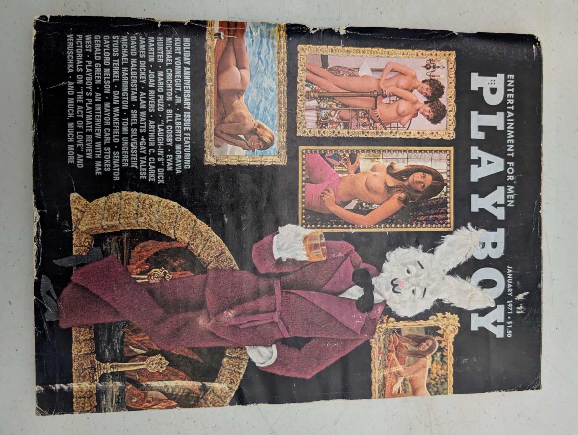 Front cover of vintage January 1971 Playboy Magazine