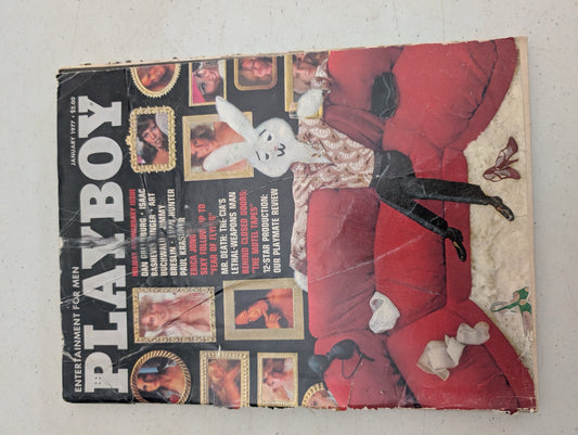 Front cover of January 1977 Playboy Magazine