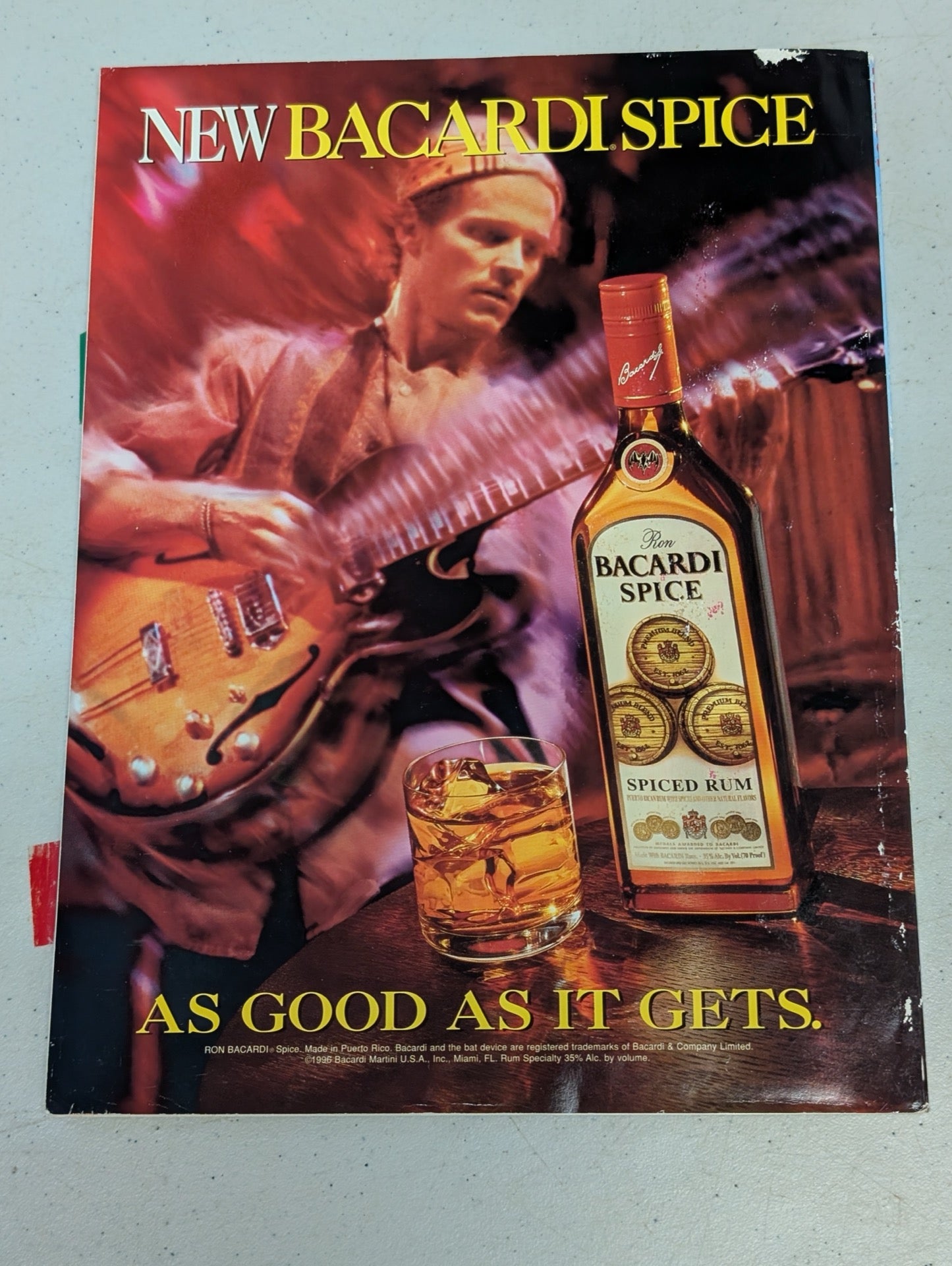 Back cover of August 1996 Playboy Magazine showing Bacardi ad