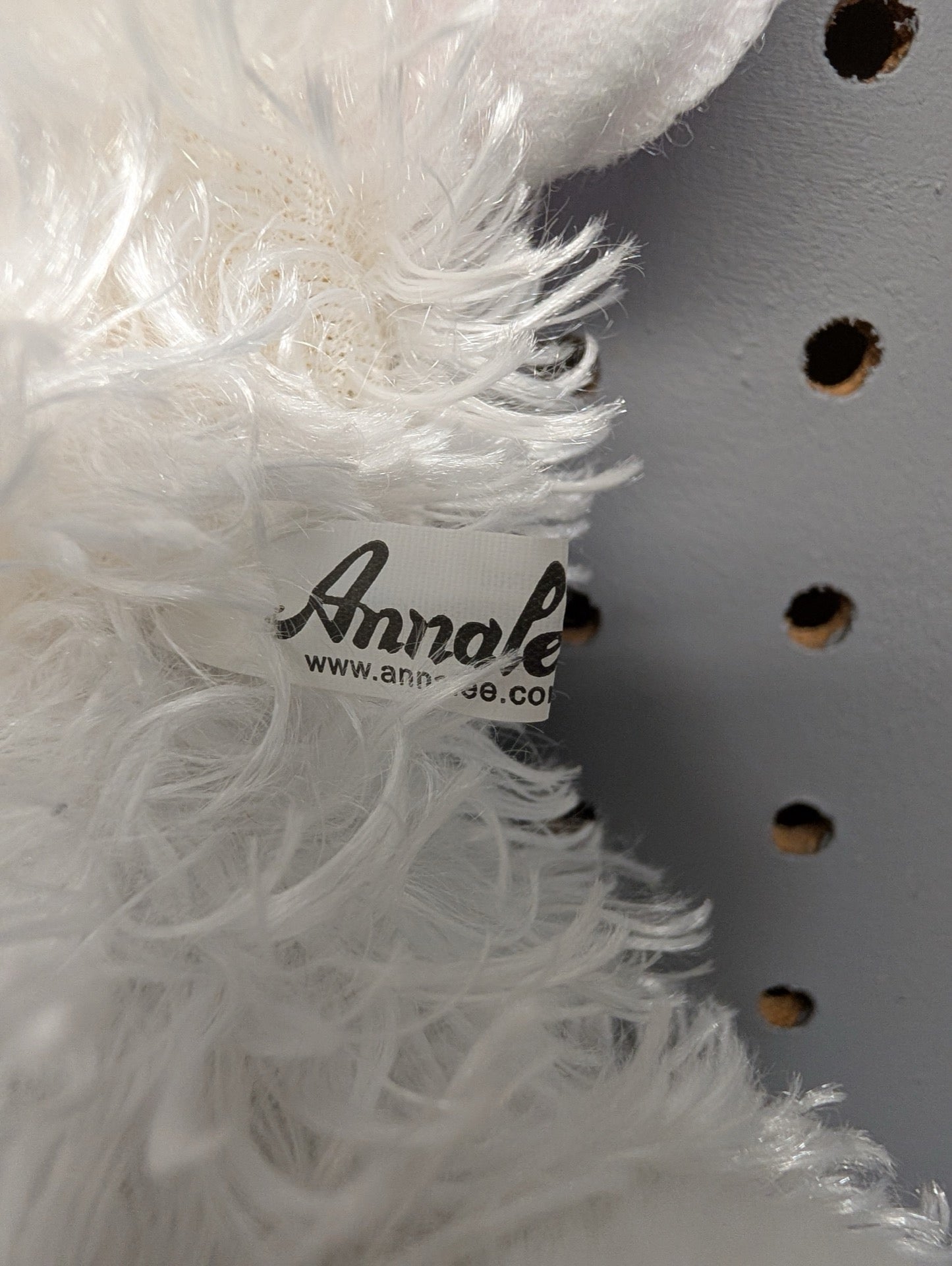 Close-up of Annalee brand tag