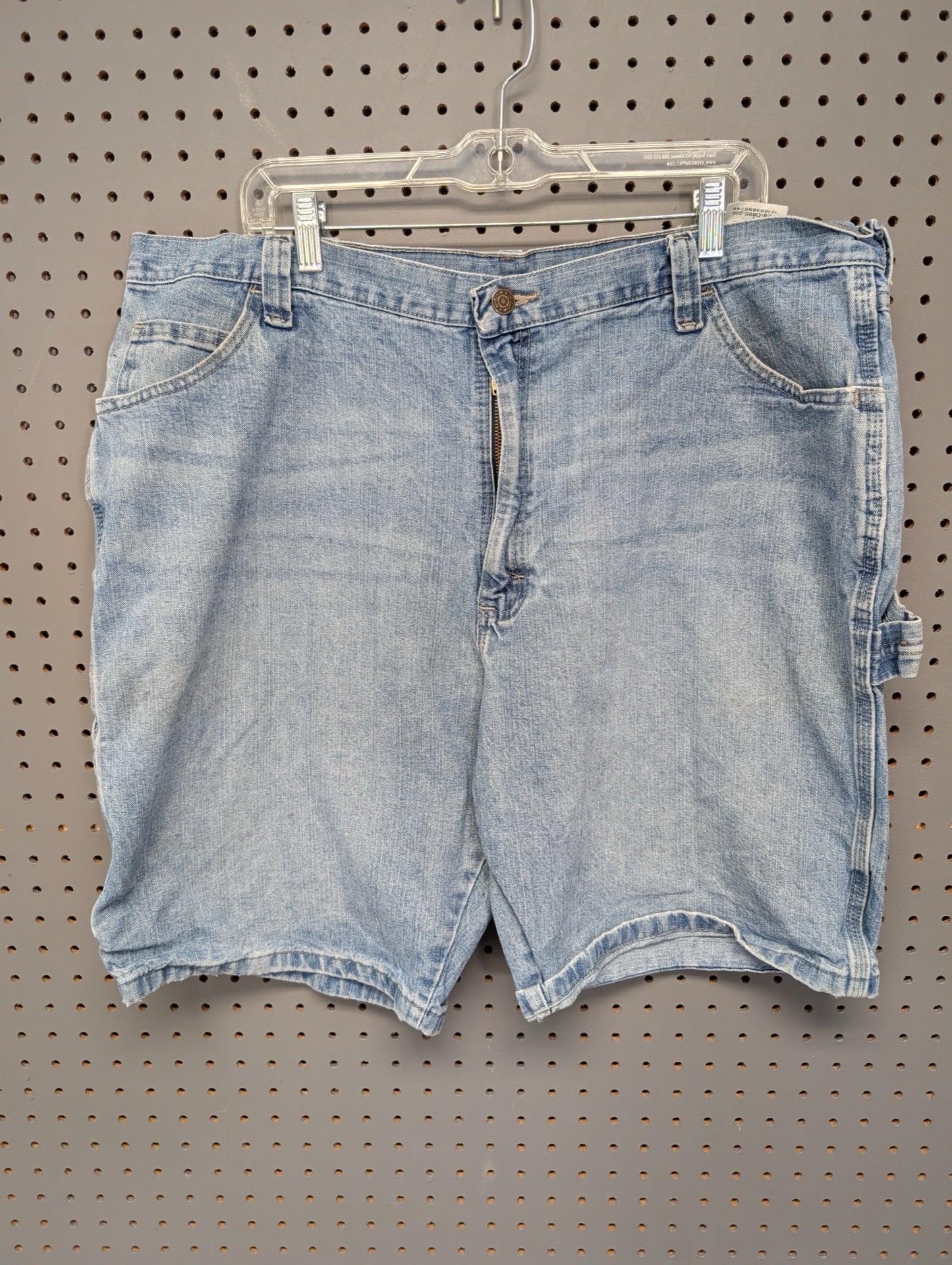 Wrangler men's carpenter denim shorts front view