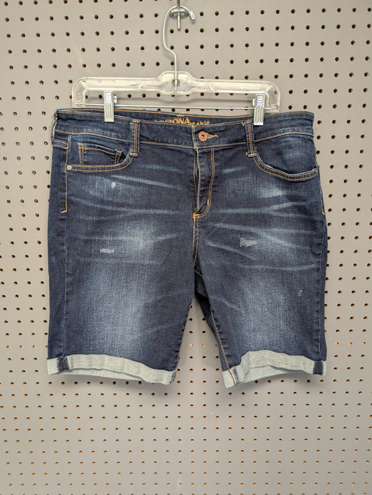 Arizona Jean Co women's dark wash shorts front view