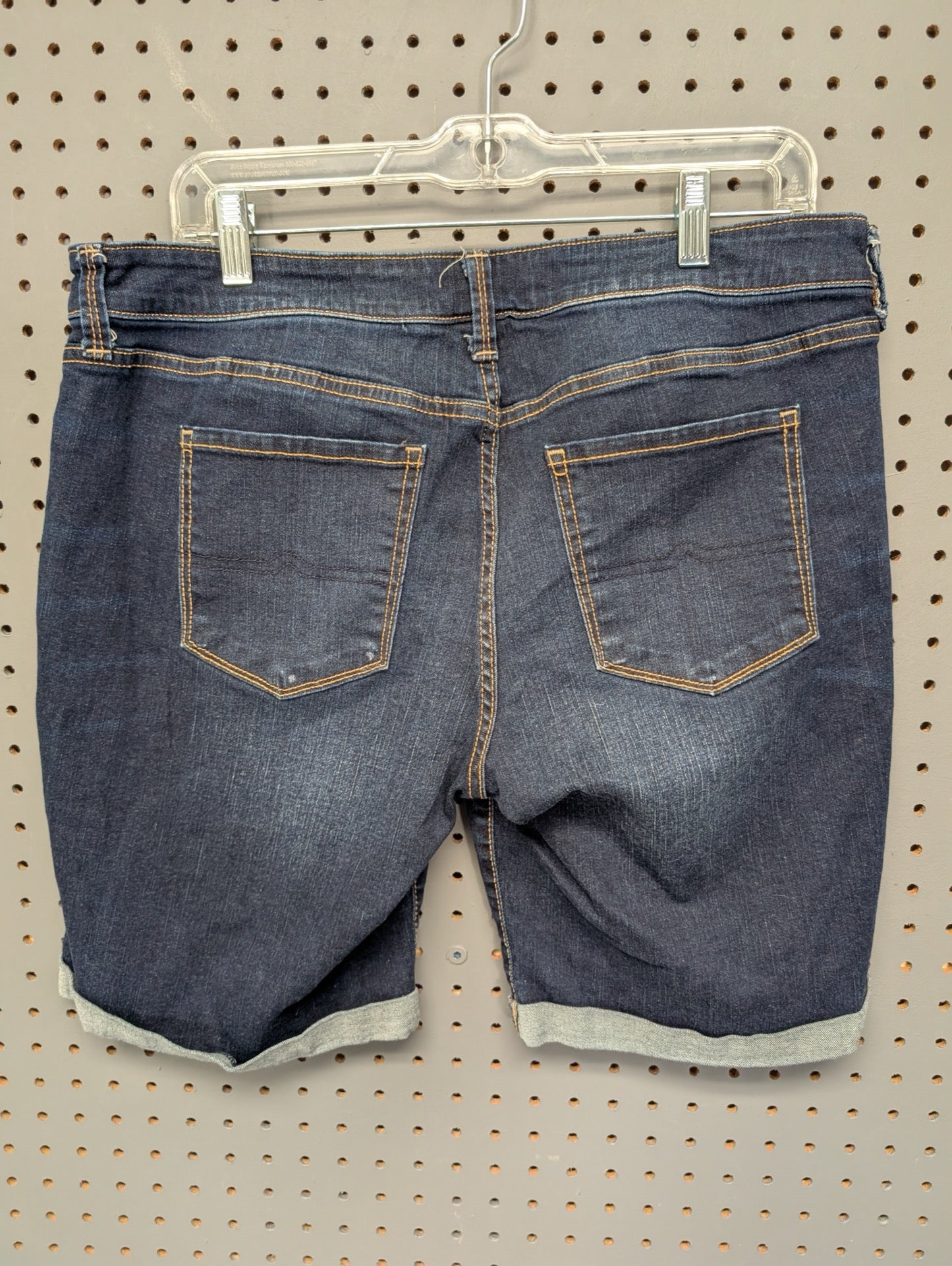 Arizona Jean Co women's dark wash shorts back view