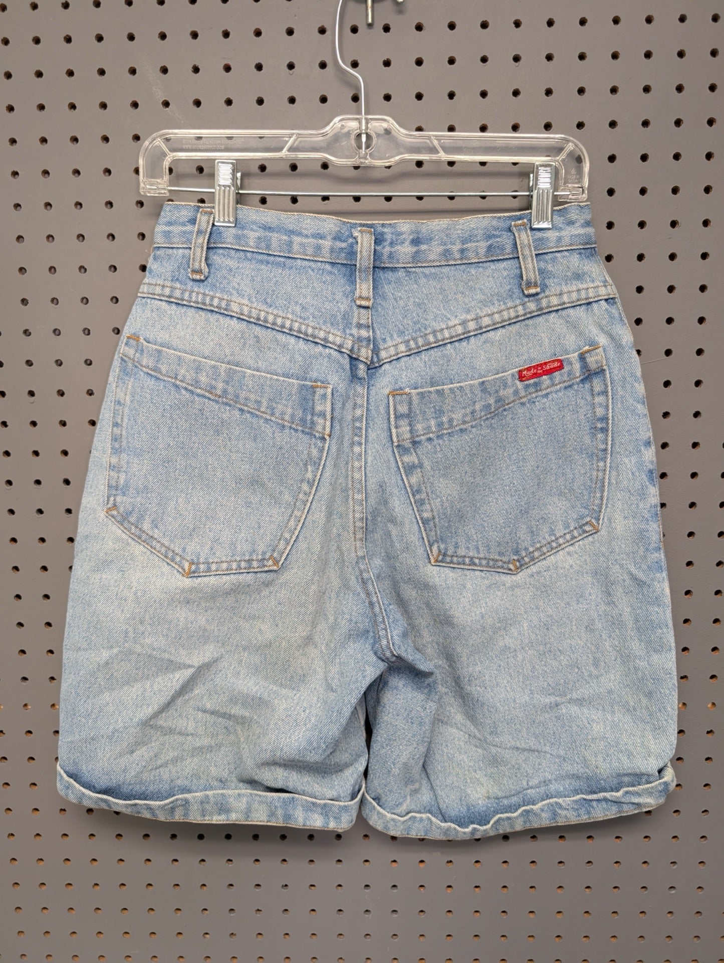 Vintage Made in the Shade high waisted denim shorts back view