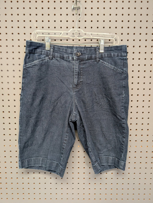 St John's Bay women's Bermuda denim shorts front view