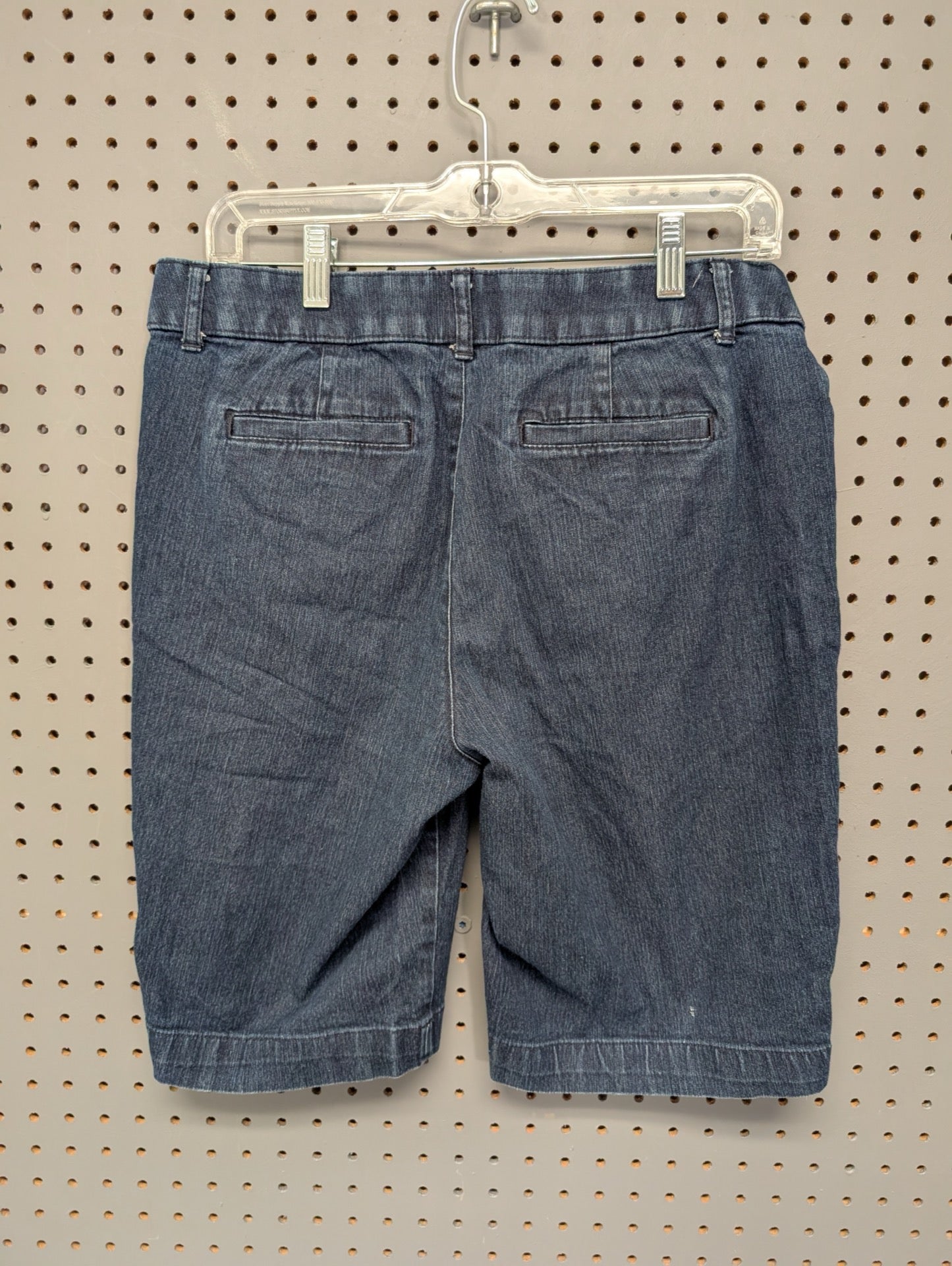 St John's Bay women's Bermuda denim shorts back view