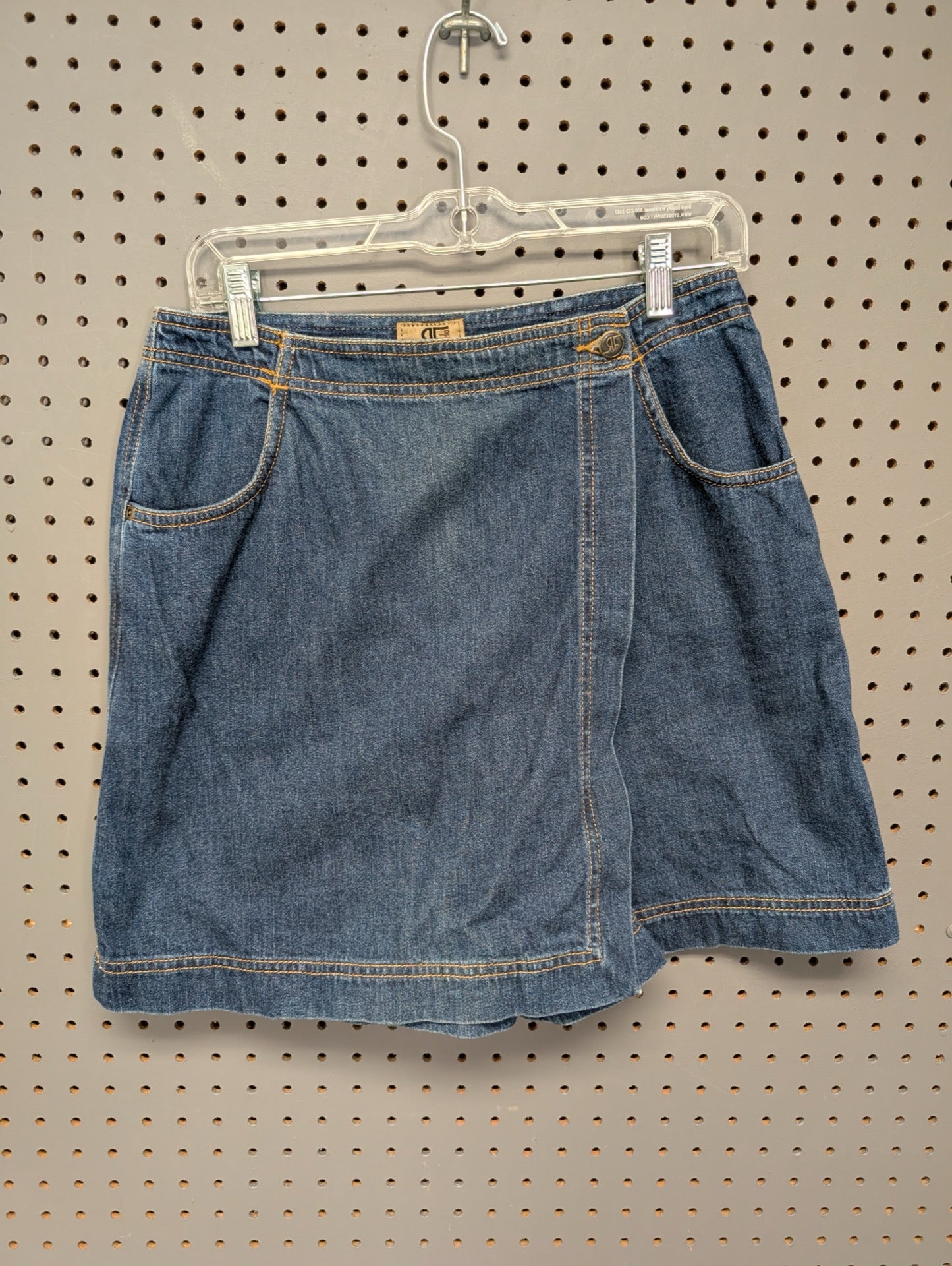 Vintage Rafaella Sport denim wrap skort front view