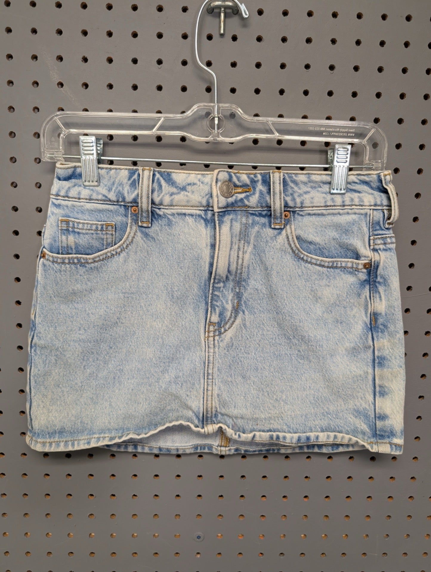 PacSun denim mini skirt front view