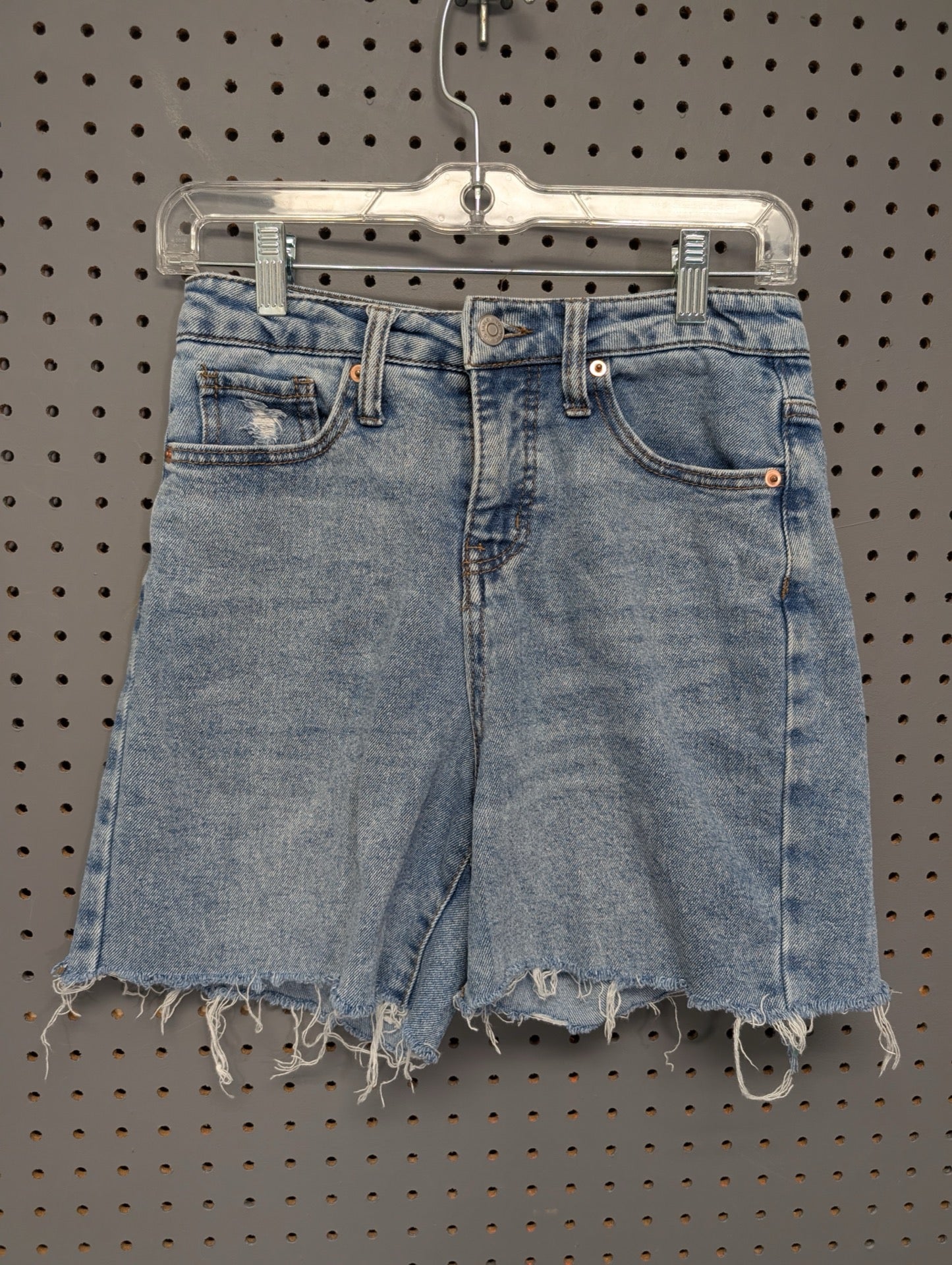 Front of Wild Fable light wash denim shorts