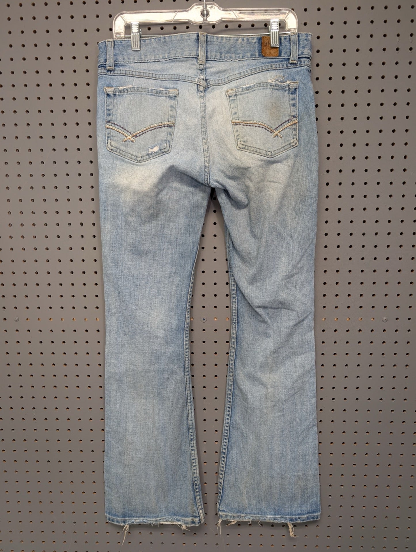 Back view of BKE flare jeans