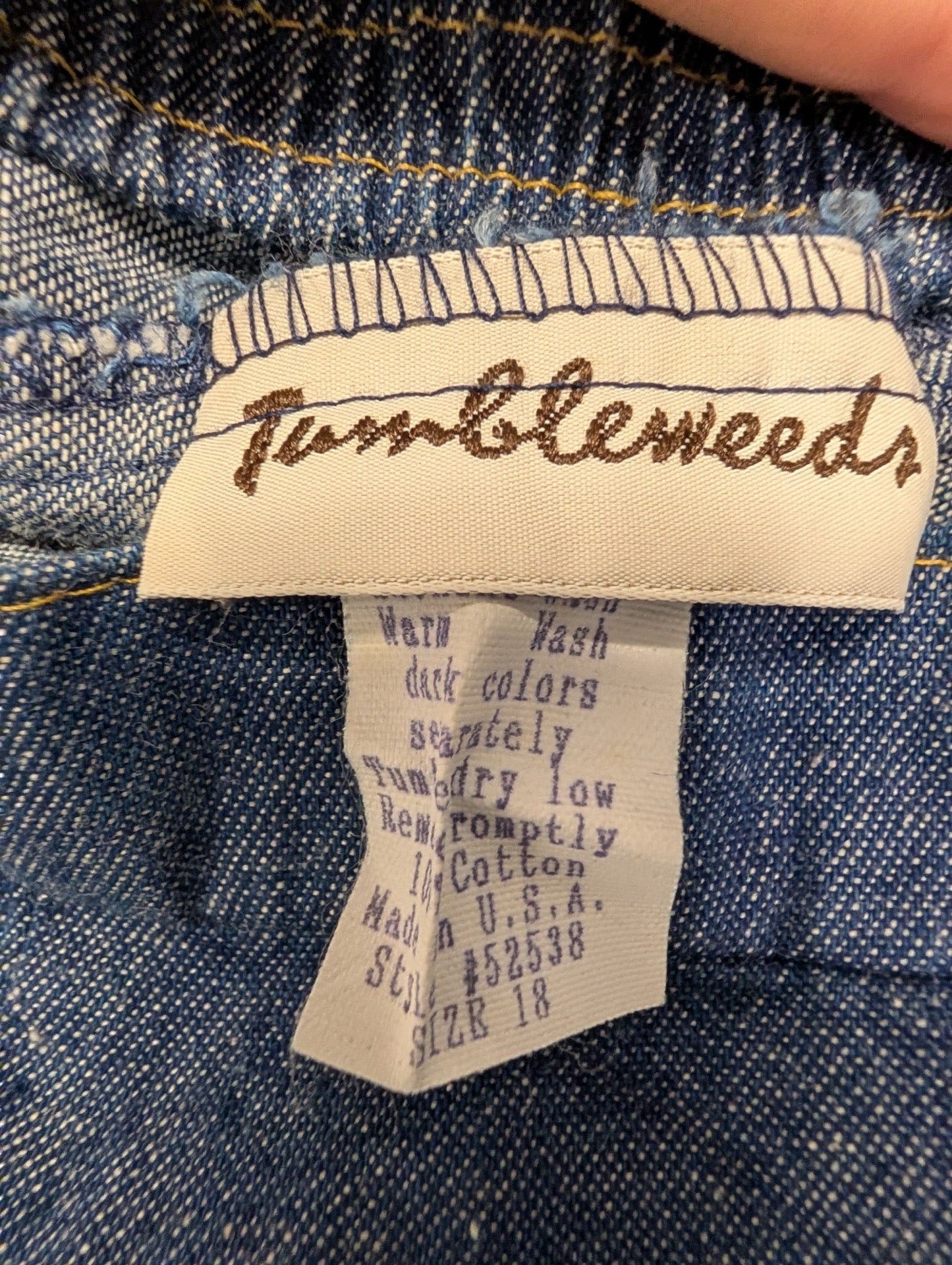Tumbleweeds Made in USA vintage tag