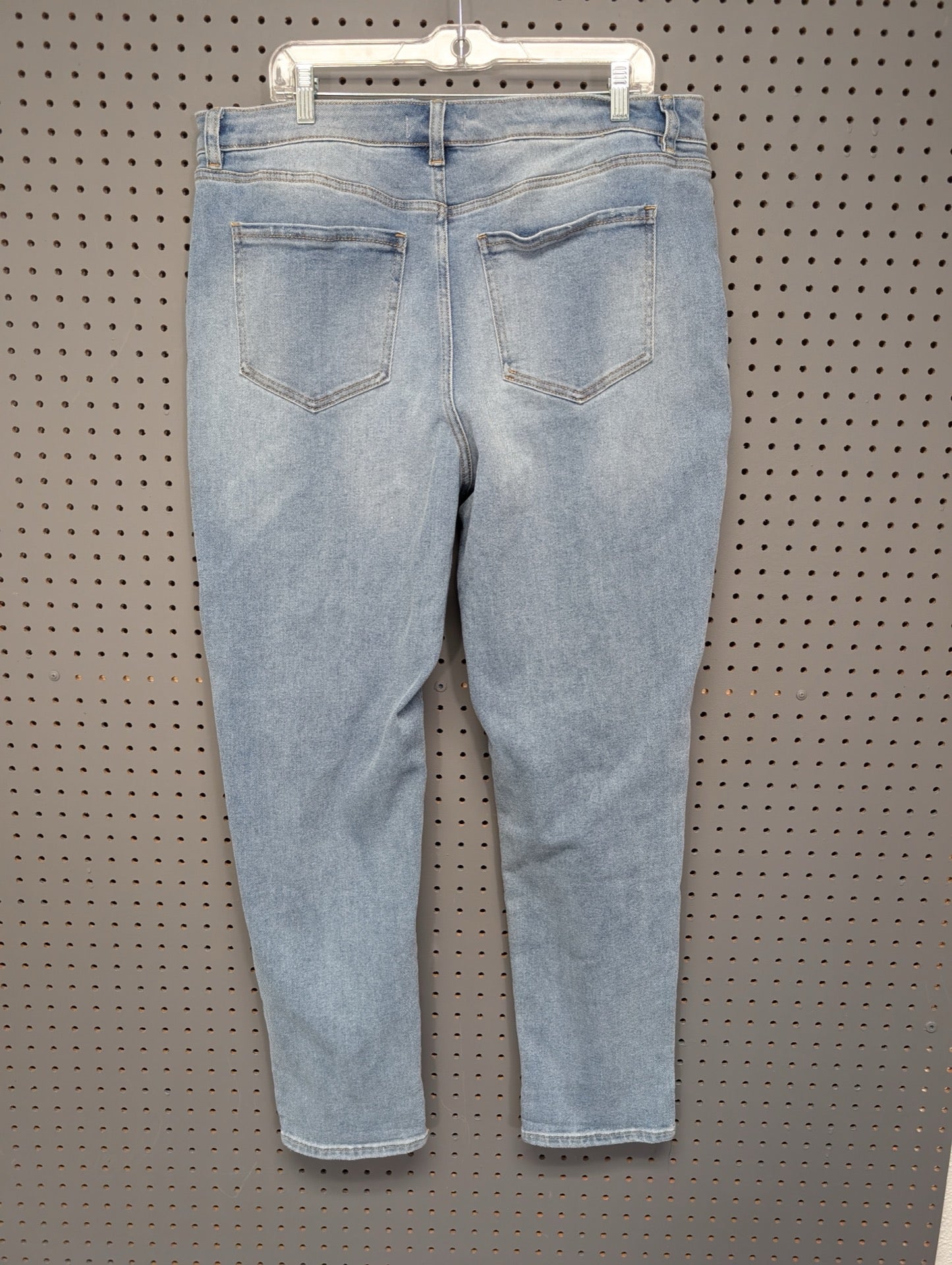 Back of Lane Bryant size 16 distressed jeans