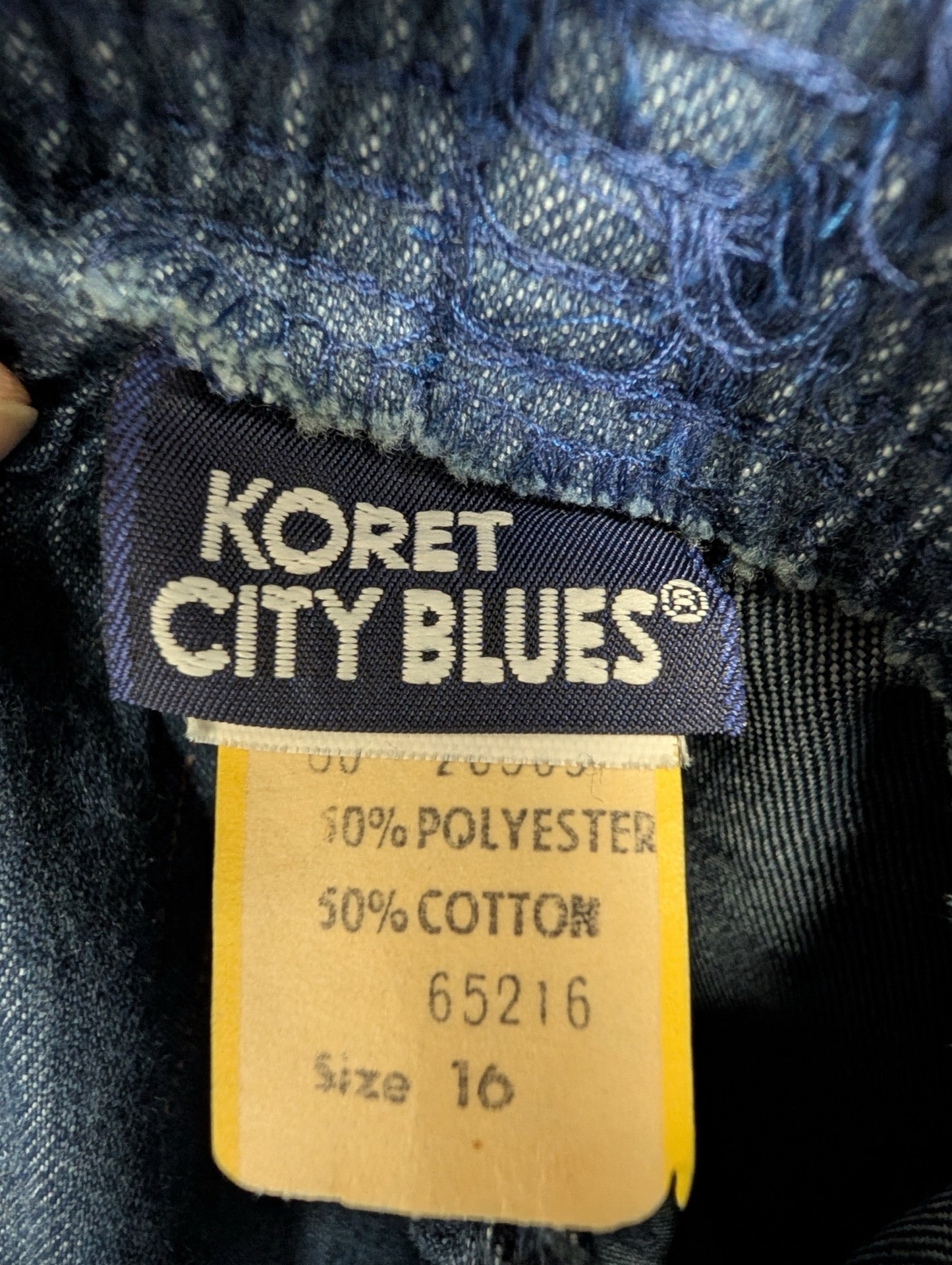 Koret City Blues vintage tag