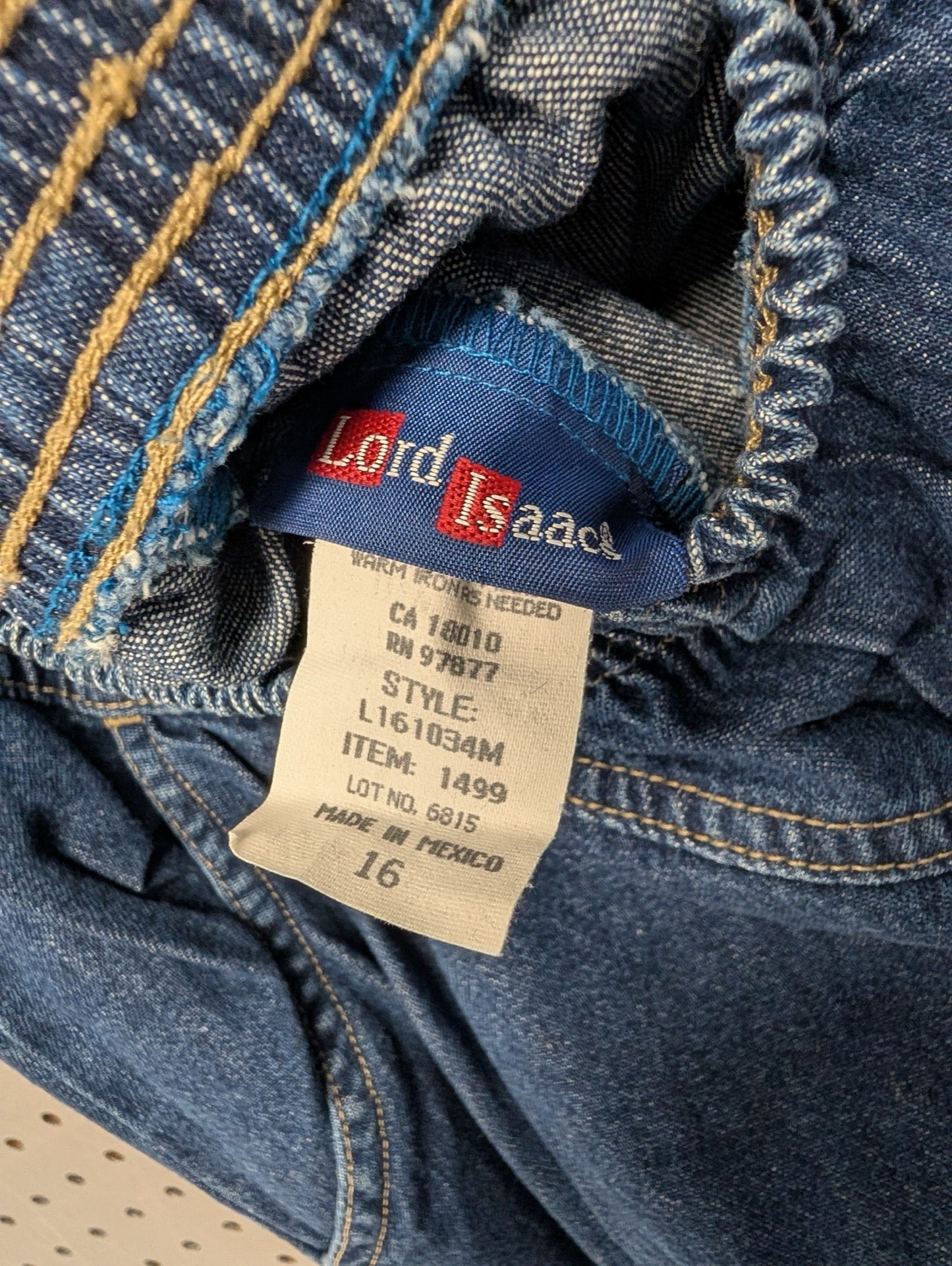 Lord Isaacs vintage tag size 16