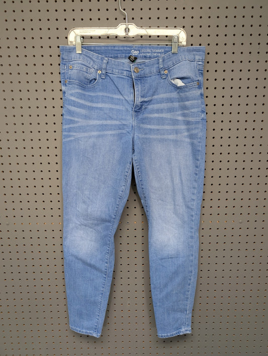 Front of Gap size 14 legging skimmer jeans