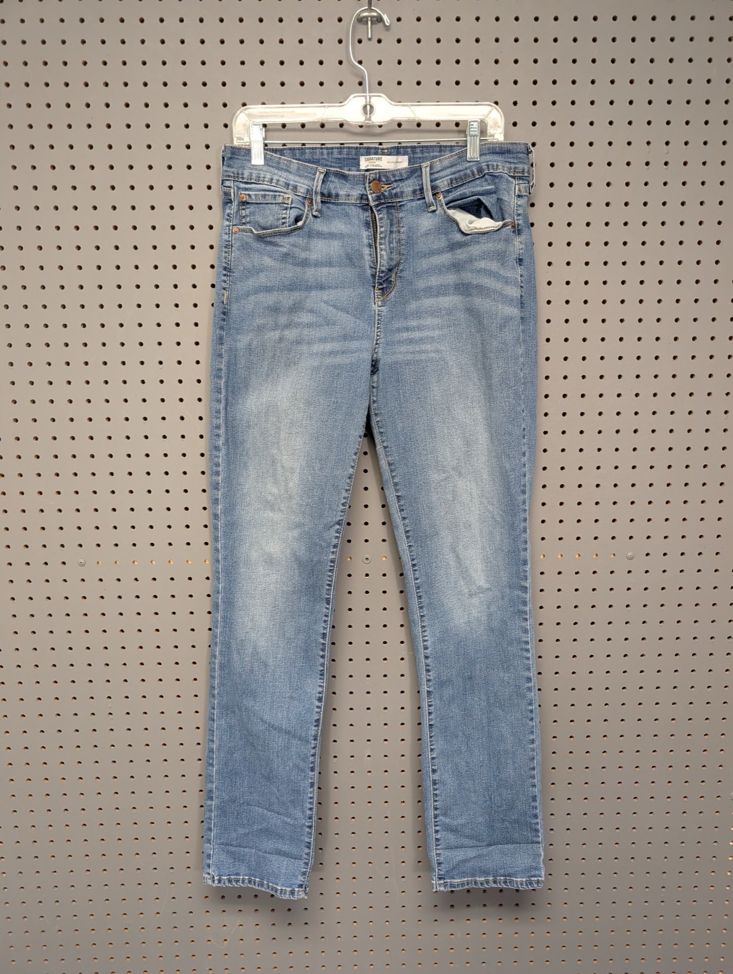 Front view of Signature Levi's straight leg jeans