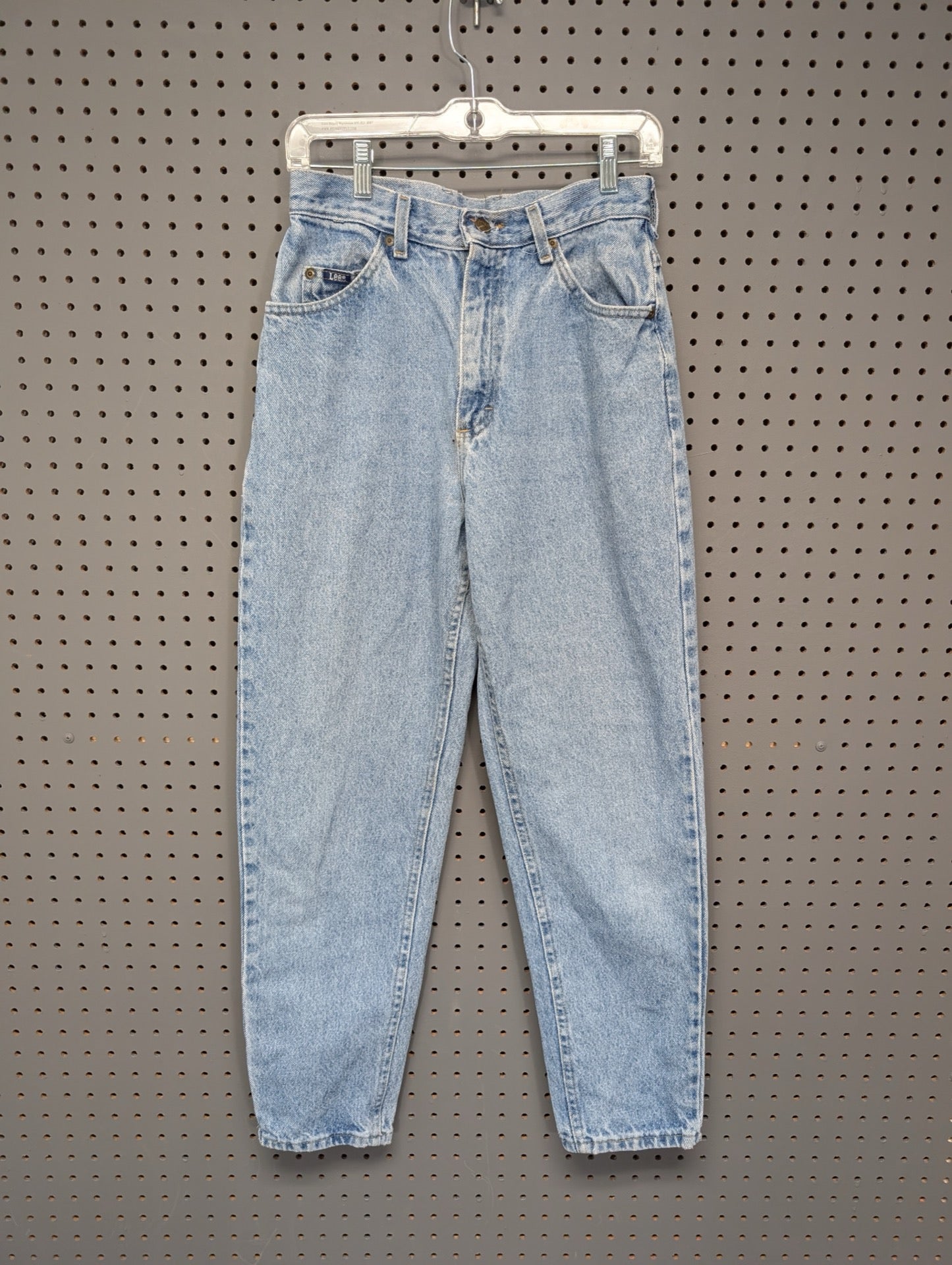 Front view of vintage Lee high waisted mom jeans