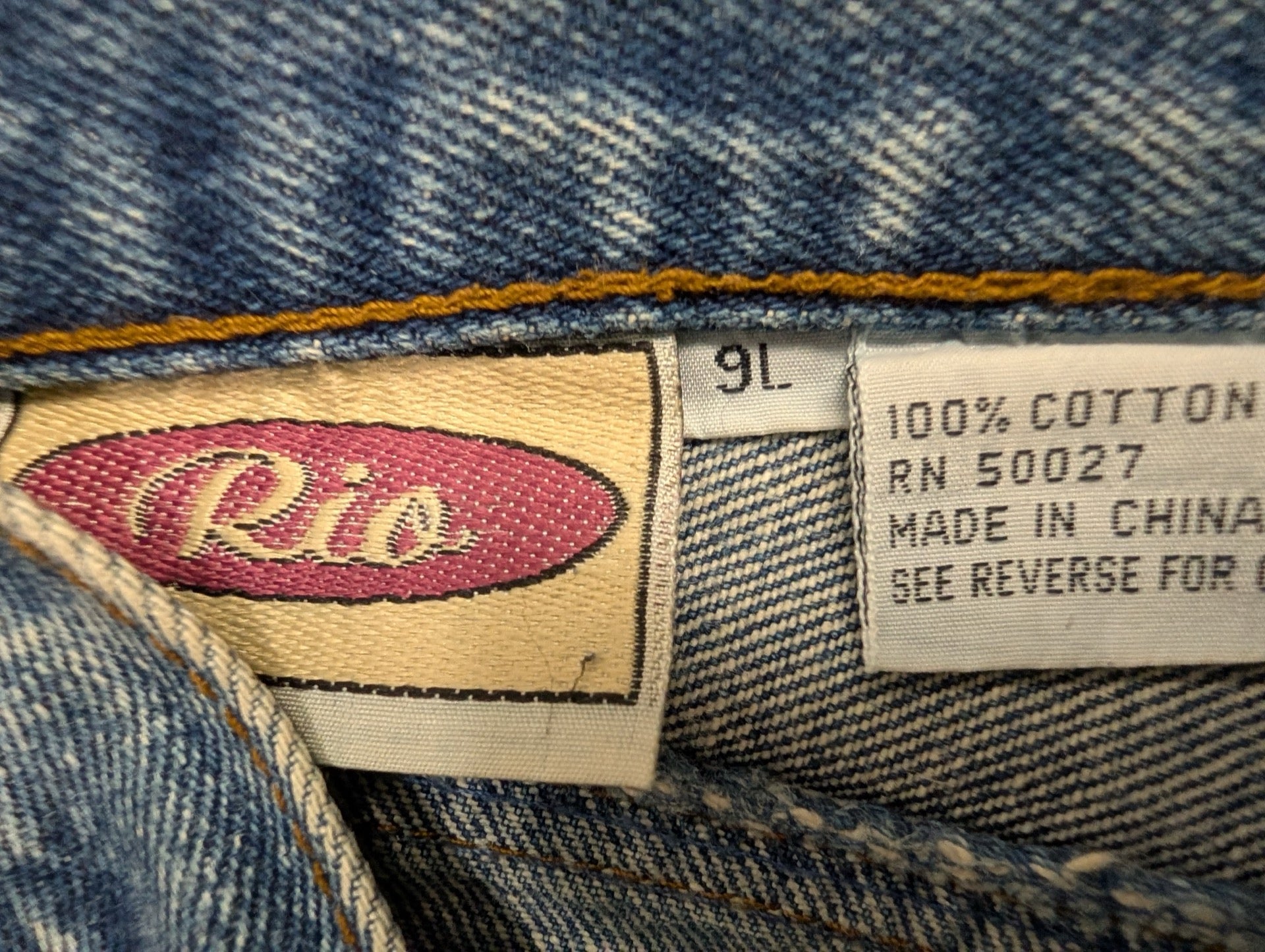 Vintage Rio inner tag size 9L 100% cotton