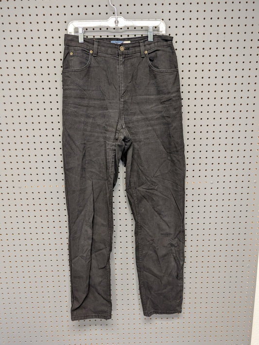 Front view of vintage Liz Claiborne black high waisted jeans