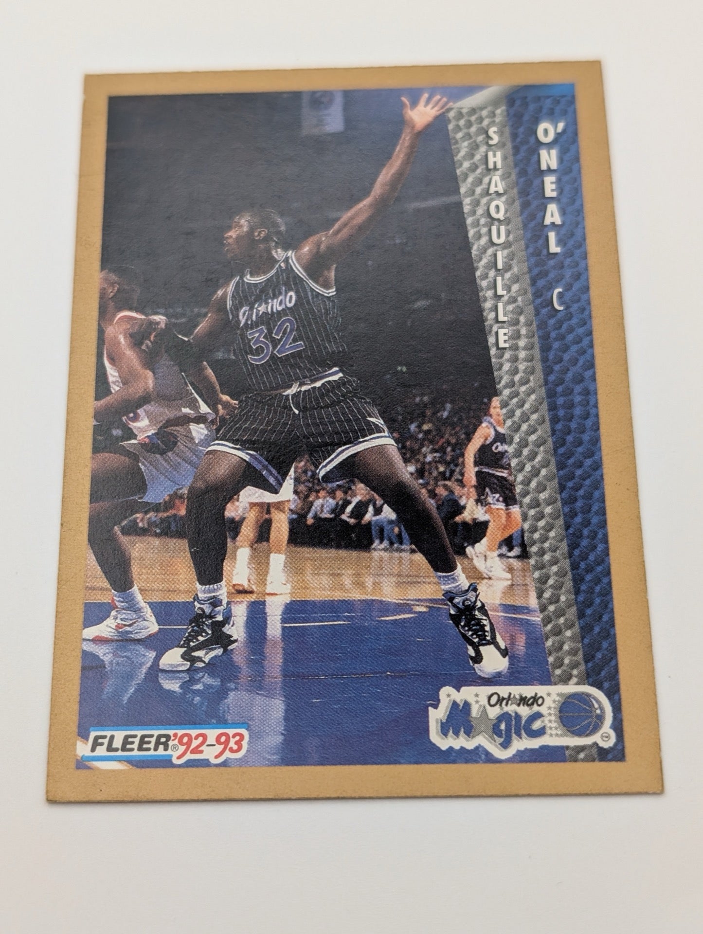 Front view of 1992-93 Fleer Shaquille O'Neal Rookie Card