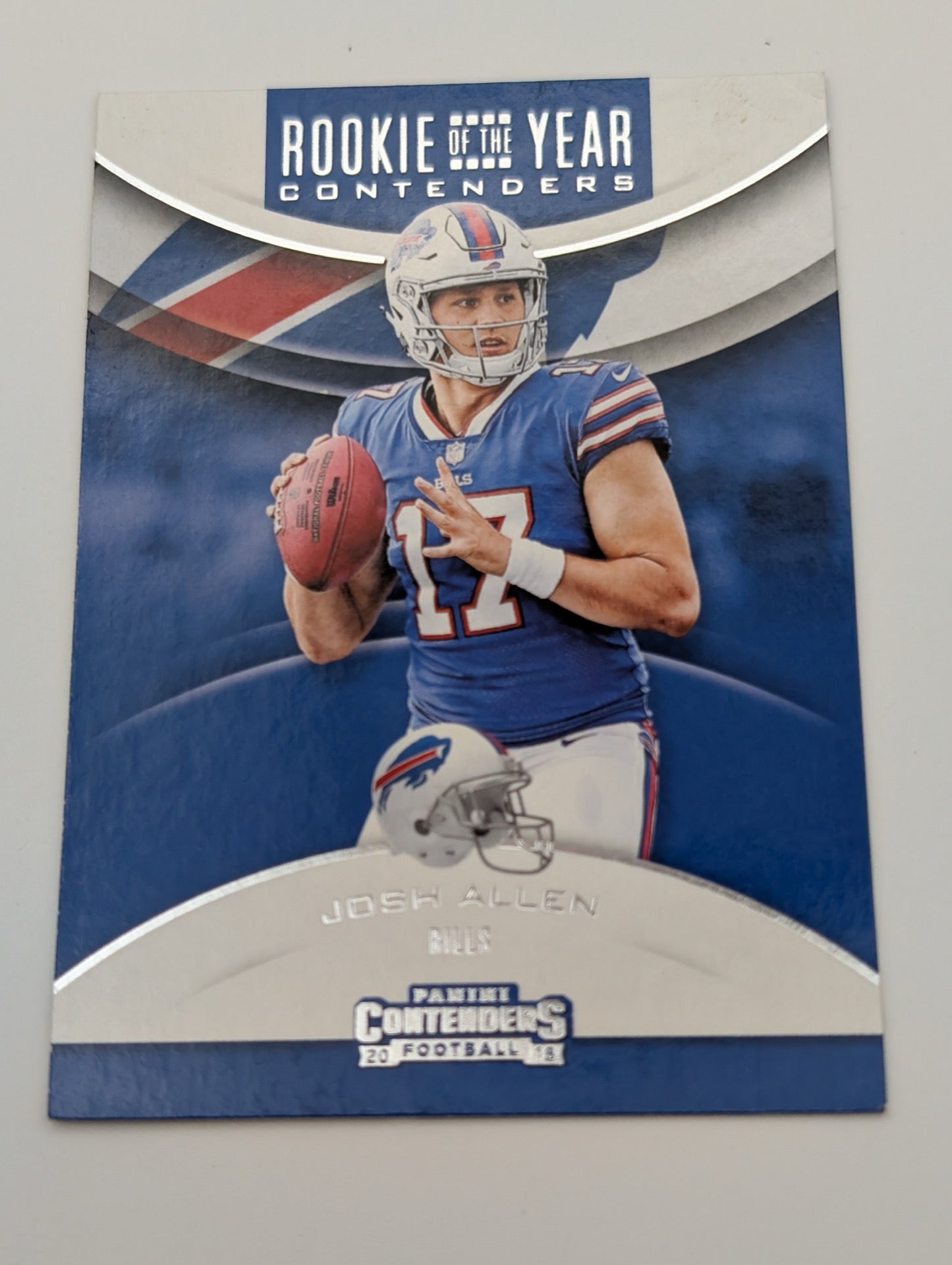 Front view of 2018 Panini Contenders Josh Allen card