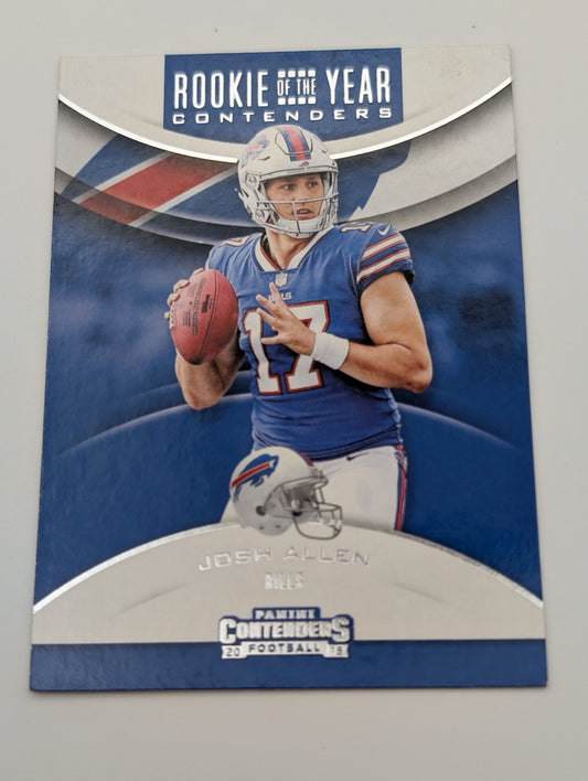 Front view of 2018 Panini Contenders Josh Allen card