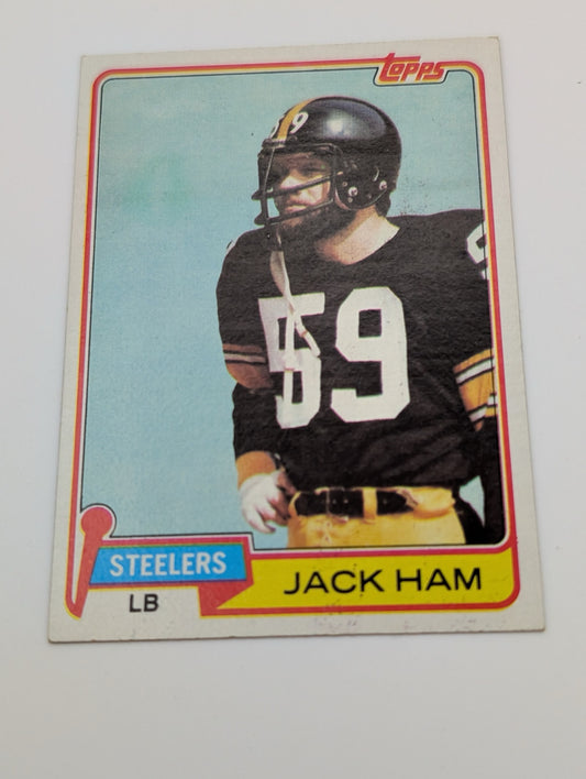 Front view of 1981 Topps Jack Ham football card