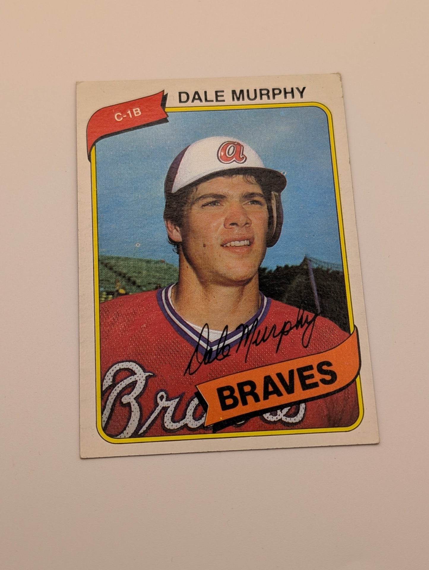 Front of 1980 Topps Dale Murphy #274 baseball card
