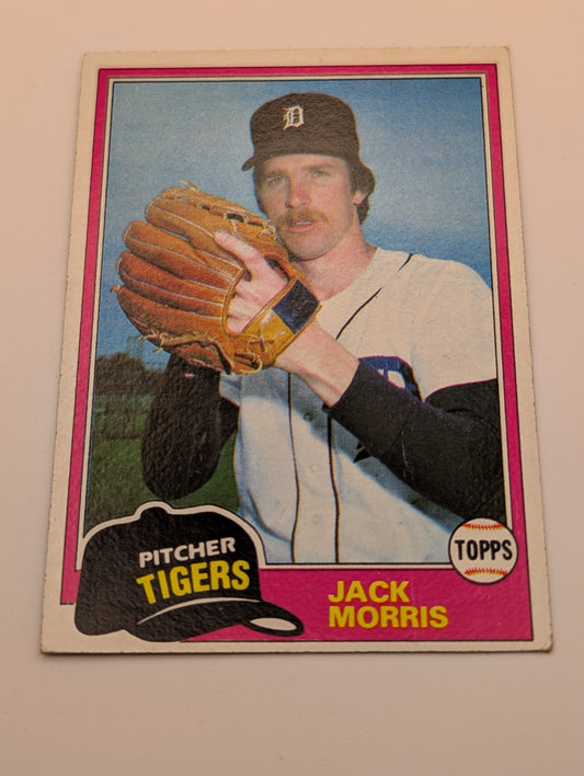 Front of 1981 Topps Jack Morris #572 baseball card