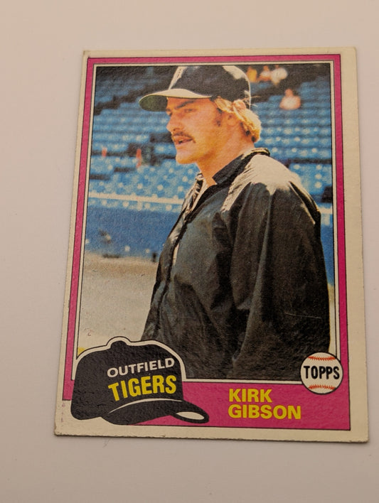 Front of 1981 Topps Kirk Gibson #315 baseball card