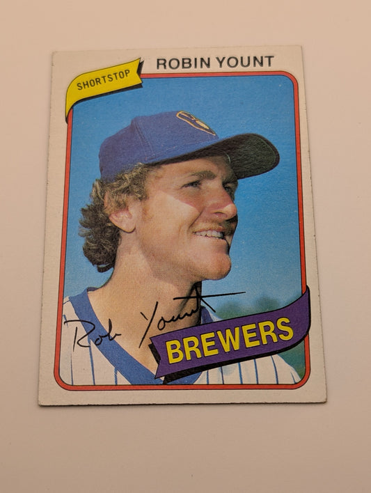 Front of 1980 Topps Robin Yount card