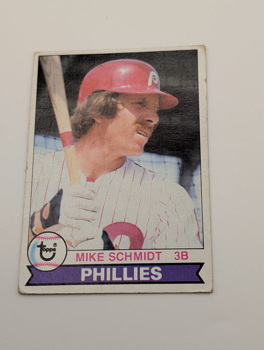 Front of 1979 Topps Mike Schmidt baseball card