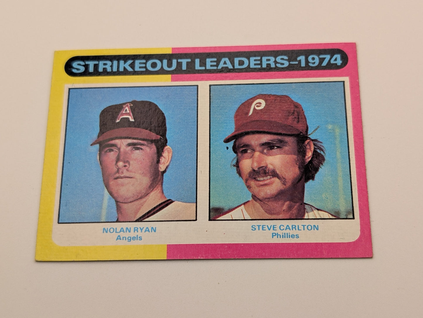 Front of 1975 Topps Strikeout Leaders card