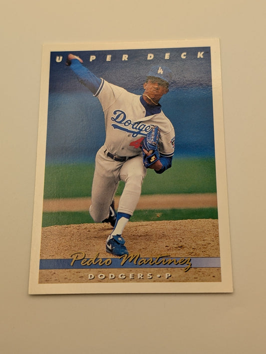 Front of 1993 Upper Deck Pedro Martinez rookie card