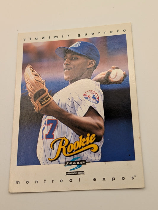 Front of 1997 Score Pinnacle Vladimir Guerrero Rookie card