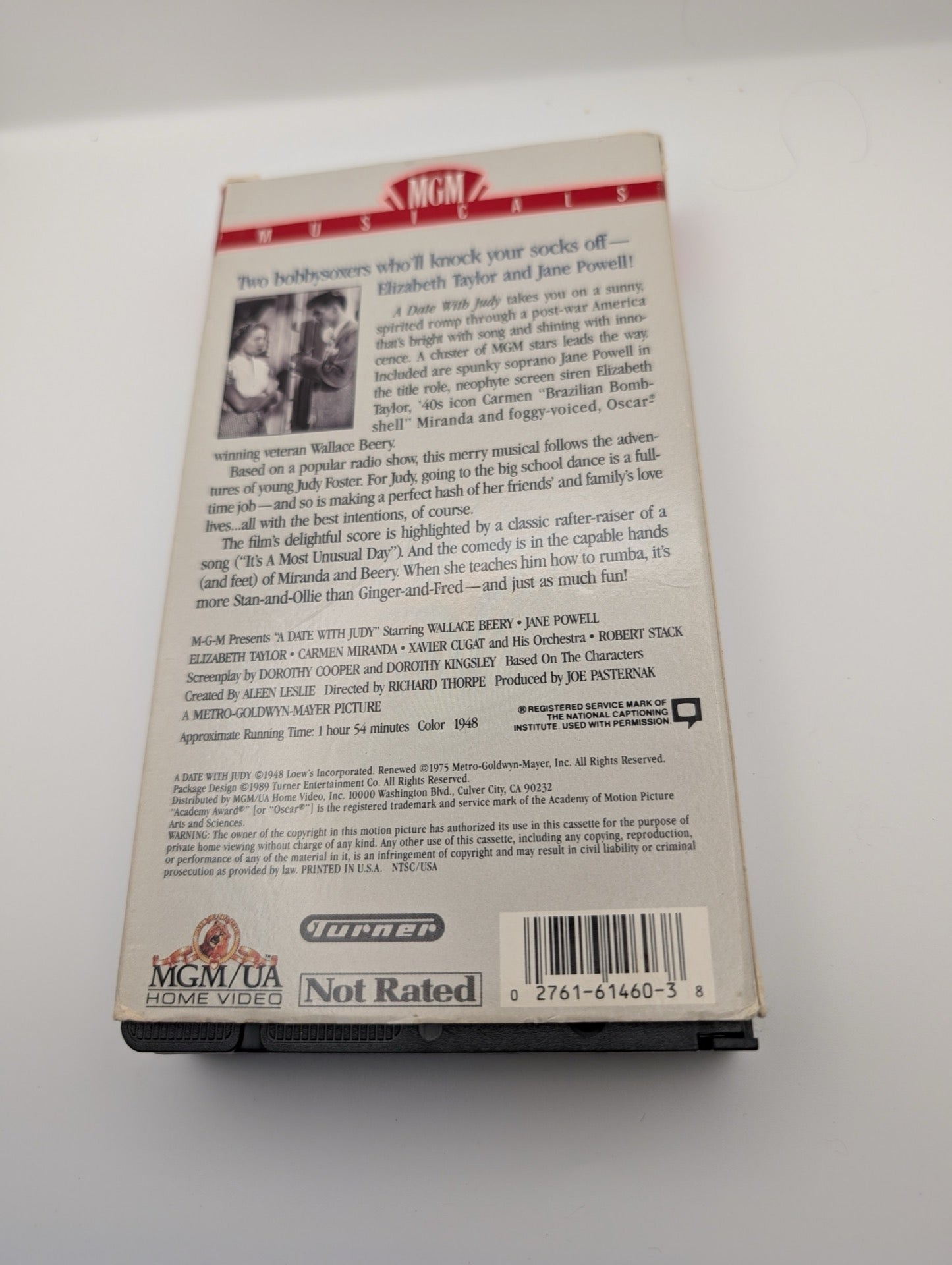 Back cover of A Date With Judy VHS