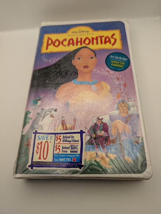 Front cover of sealed Pocahontas VHS