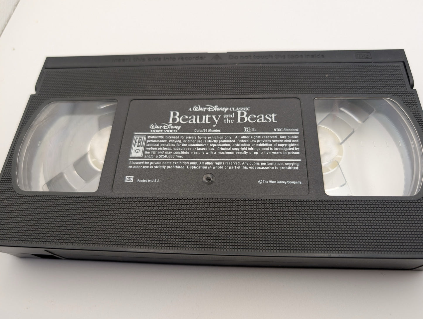 Front of Beauty and the Beast VHS cassette