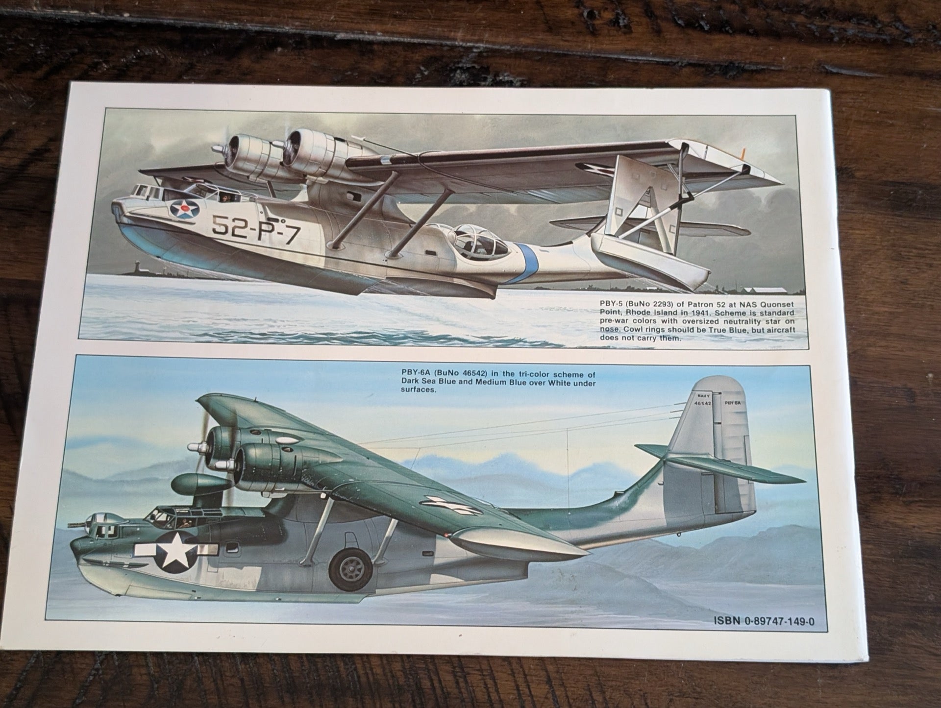 Back cover showing aircraft illustrations