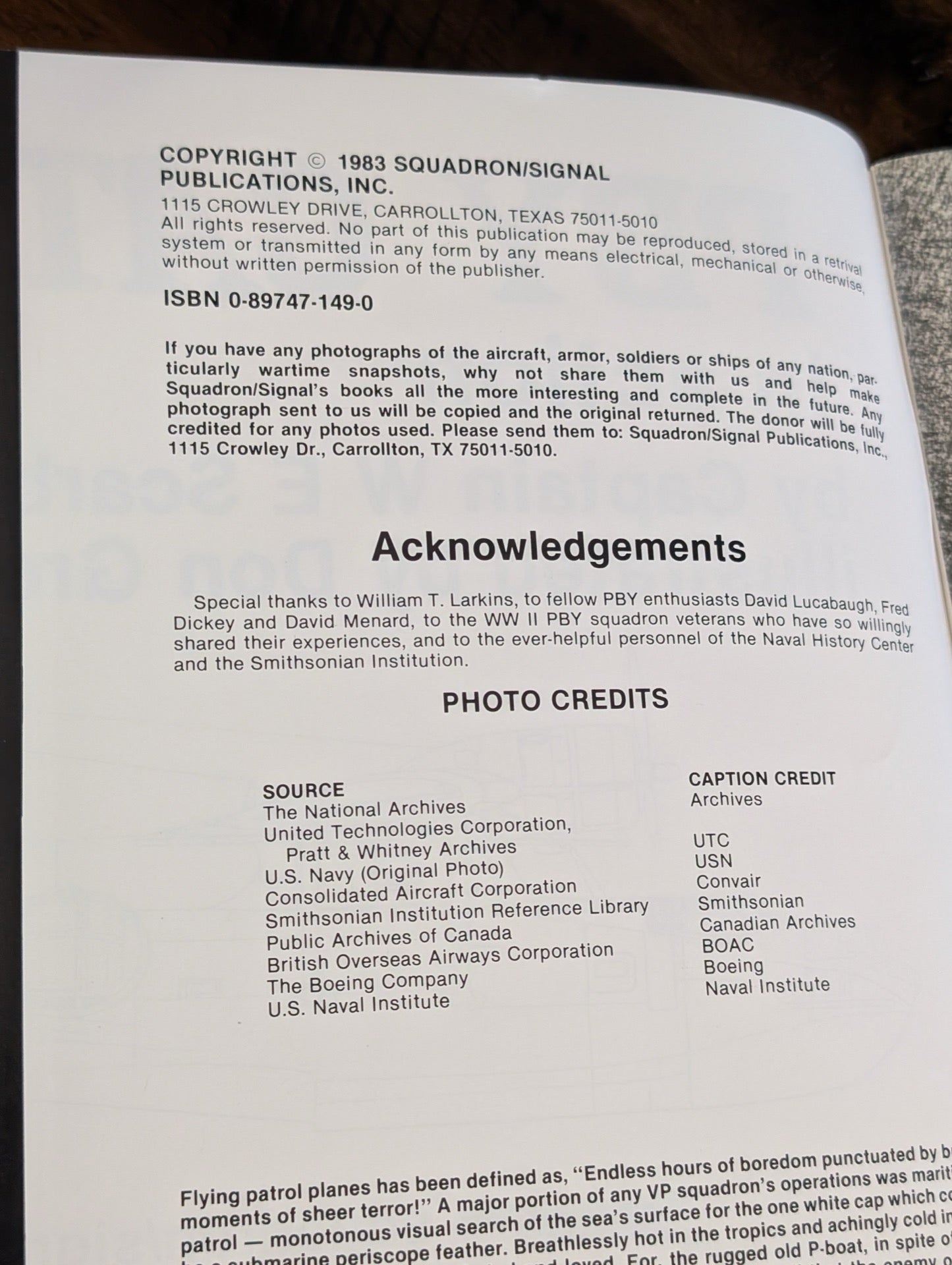 Copyright and acknowledgements page
