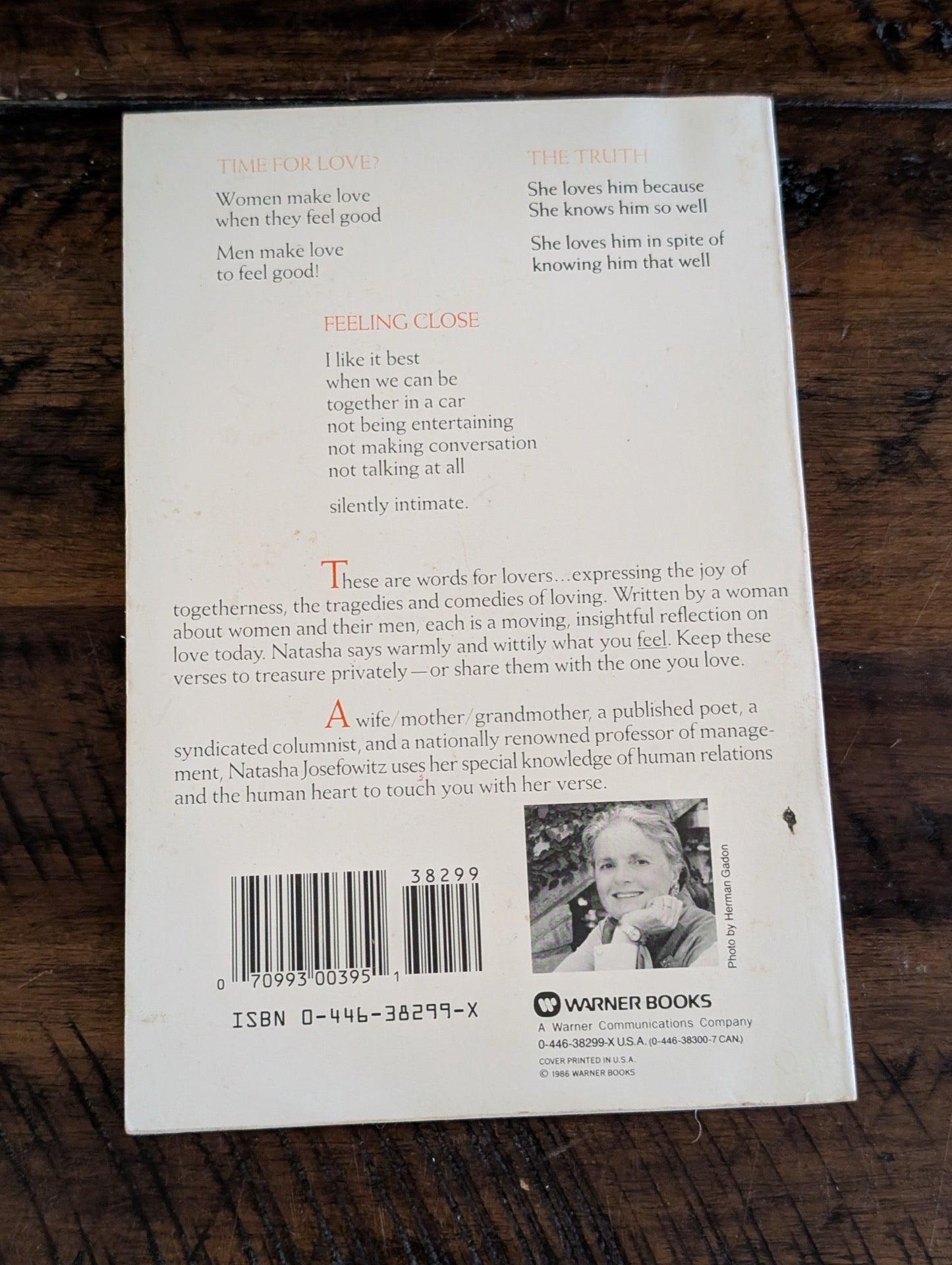 Back cover with quotes