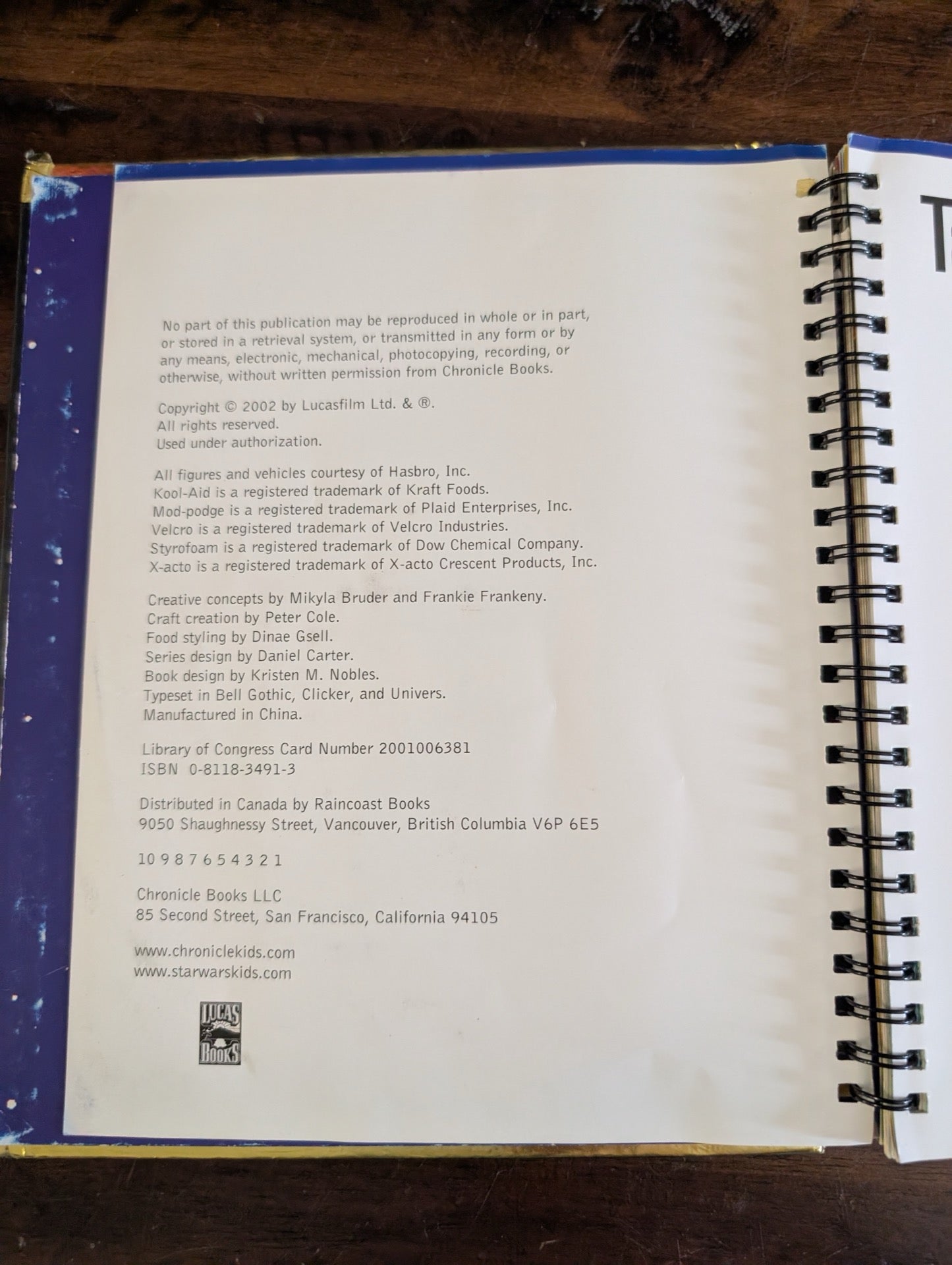The Star Wars Party Book Copyright