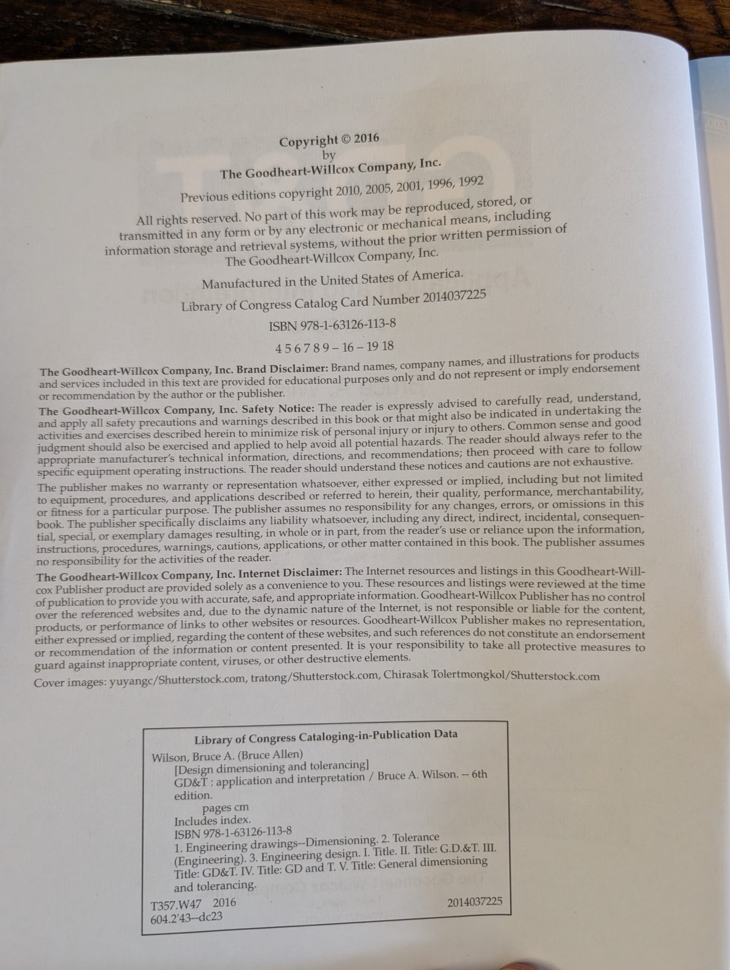 GD&T Application and Interpretation Copyright Page
