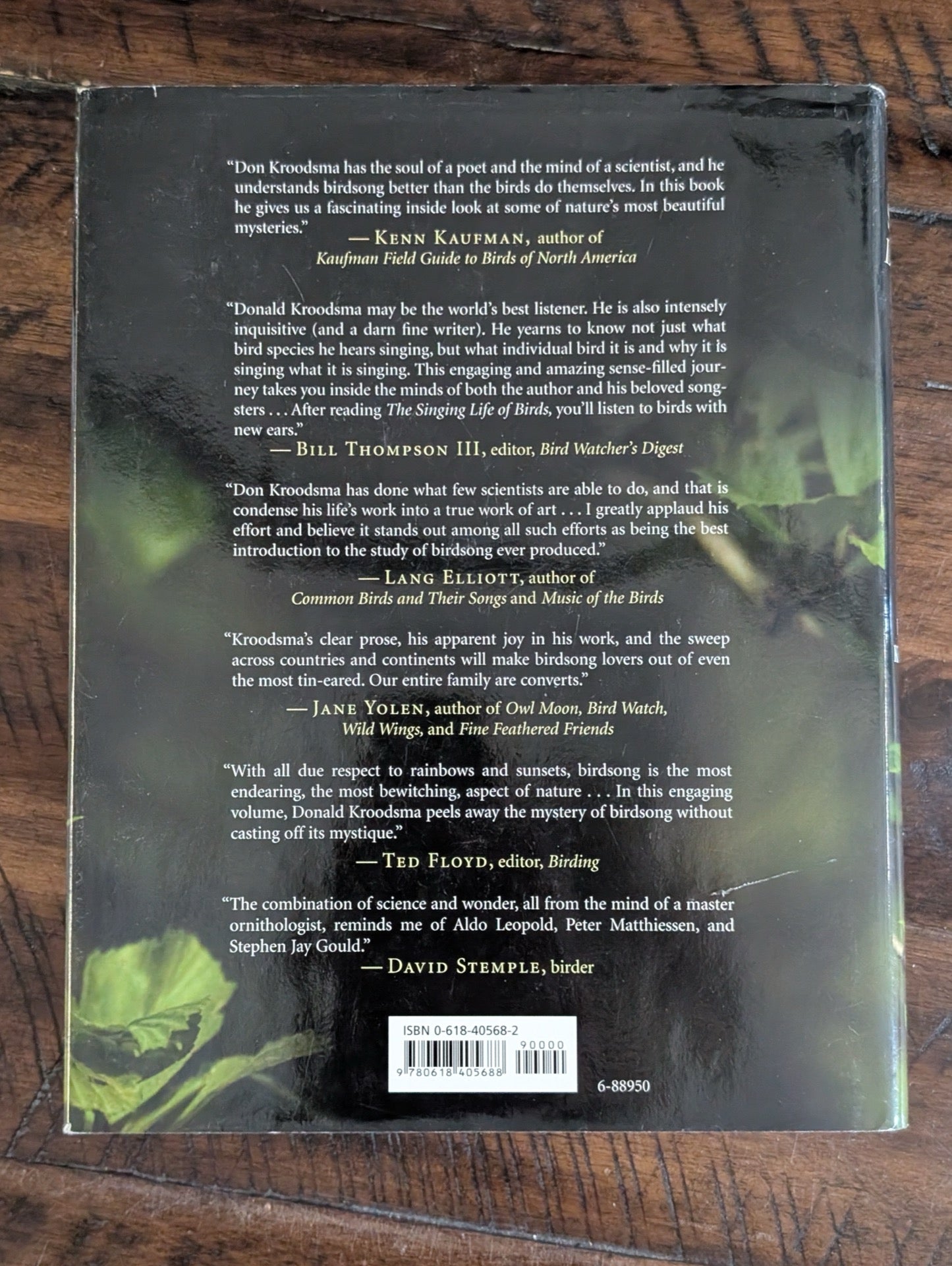 The Singing Life of Birds Back Cover