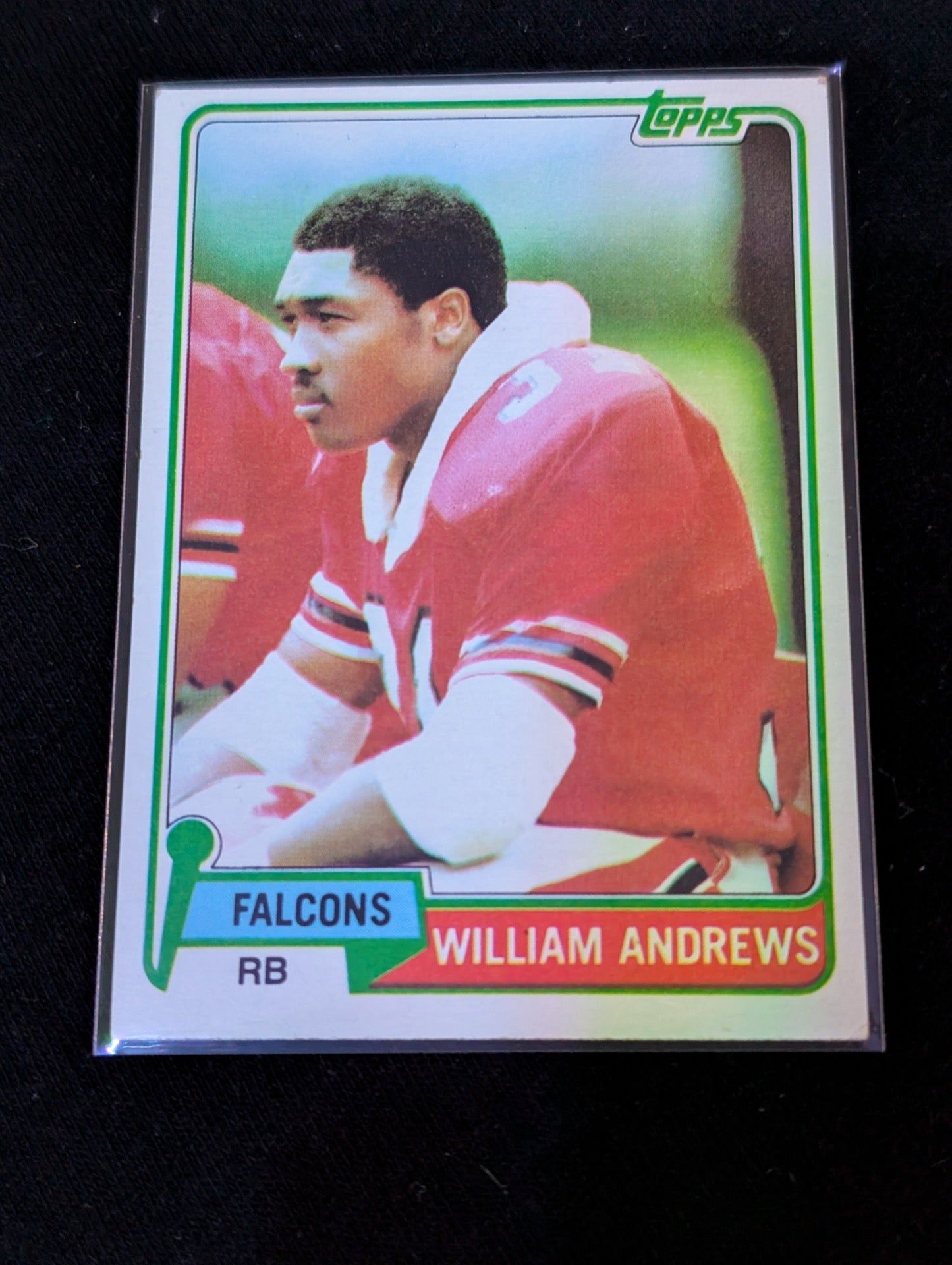 William Andrews Falcons Vintage Topps Lot (2) 1980-81 RB 4x Pro Bowl Star