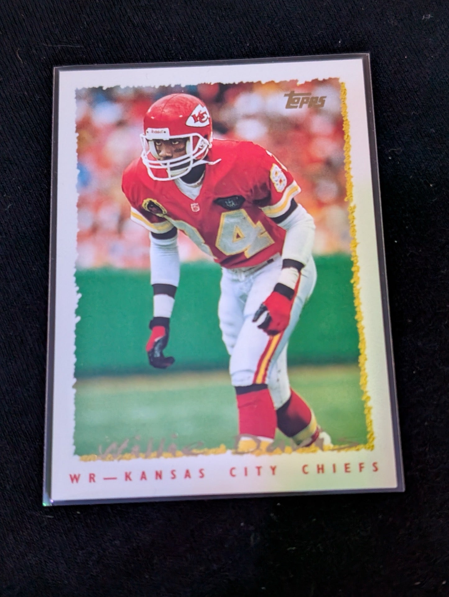 Willie Davis 1993 Kansas City Chiefs Lot (2) Topps & Pacific Football Cards WR