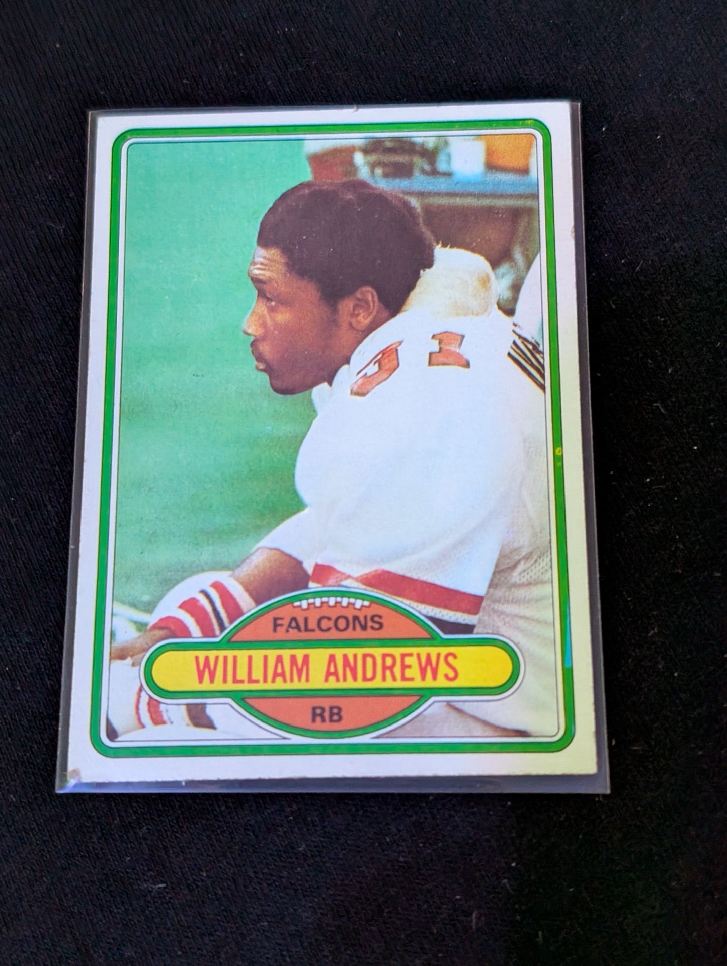 William Andrews Falcons Vintage Topps Lot (2) 1980-81 RB 4x Pro Bowl Star